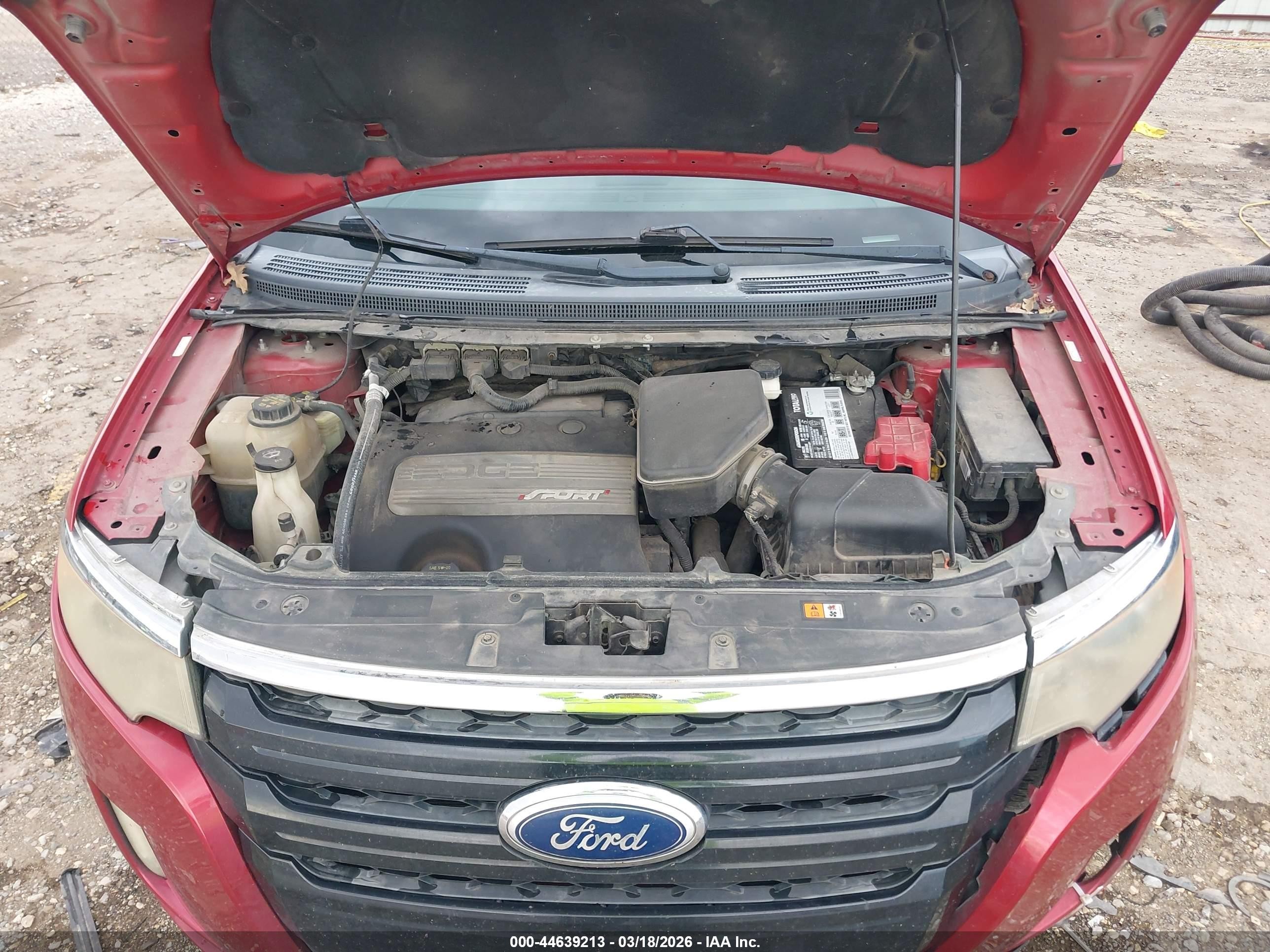 2011 Ford Edge Sport Red vin: 2FMDK3AK6BBA13507