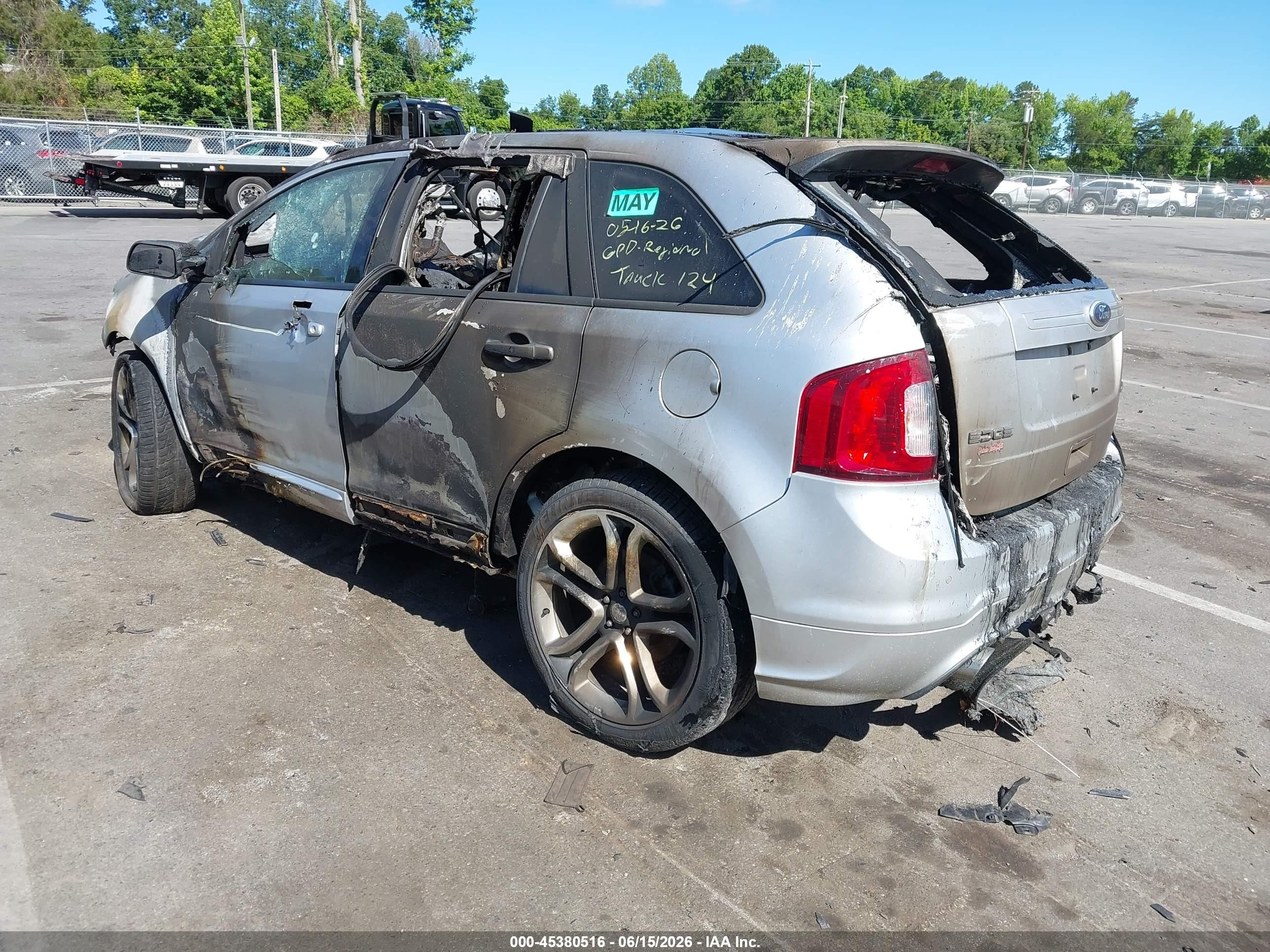 2013 Ford Edge Sport Silver vin: 2FMDK3AK6DBA21125