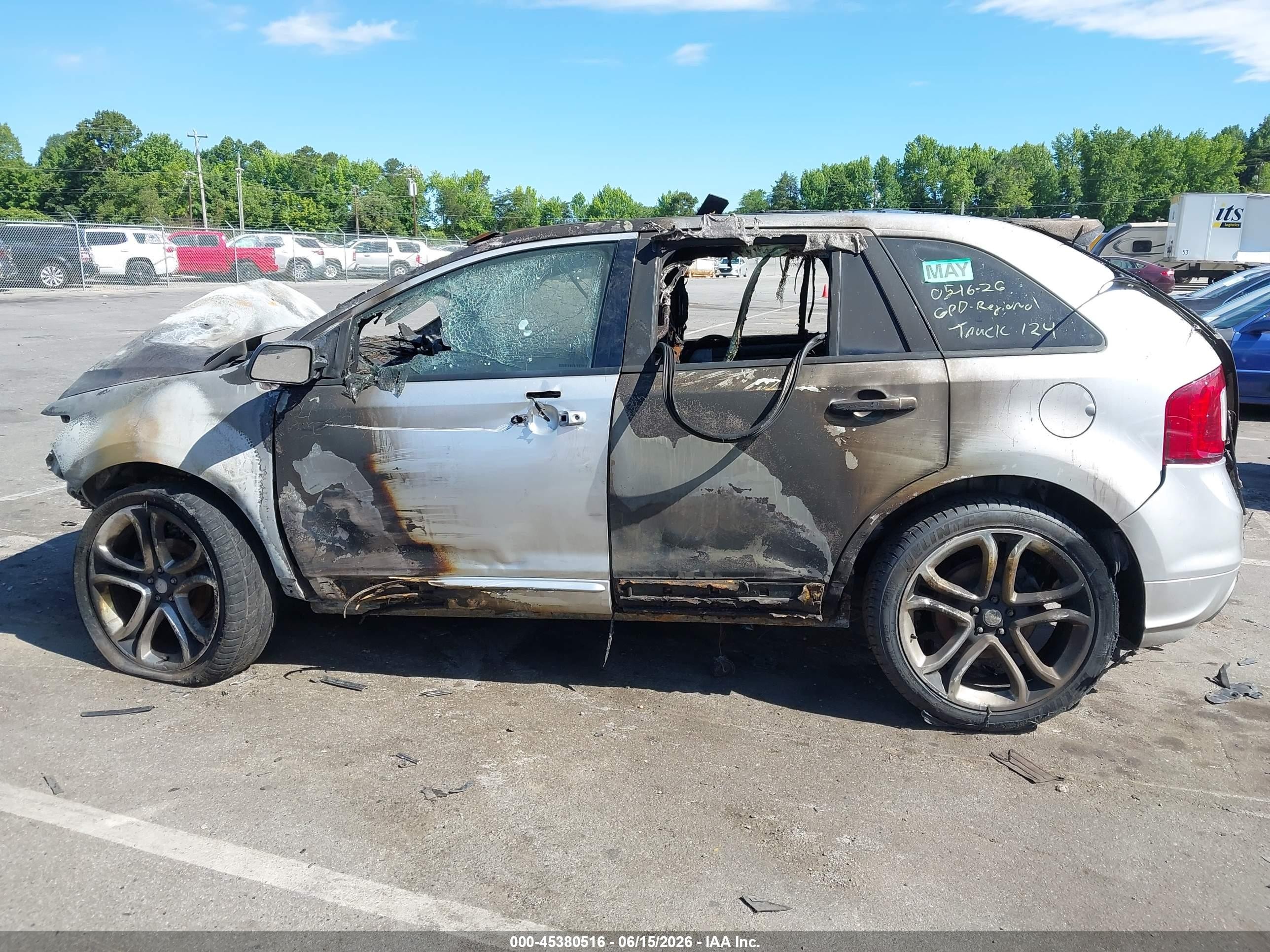 2013 Ford Edge Sport Silver vin: 2FMDK3AK6DBA21125