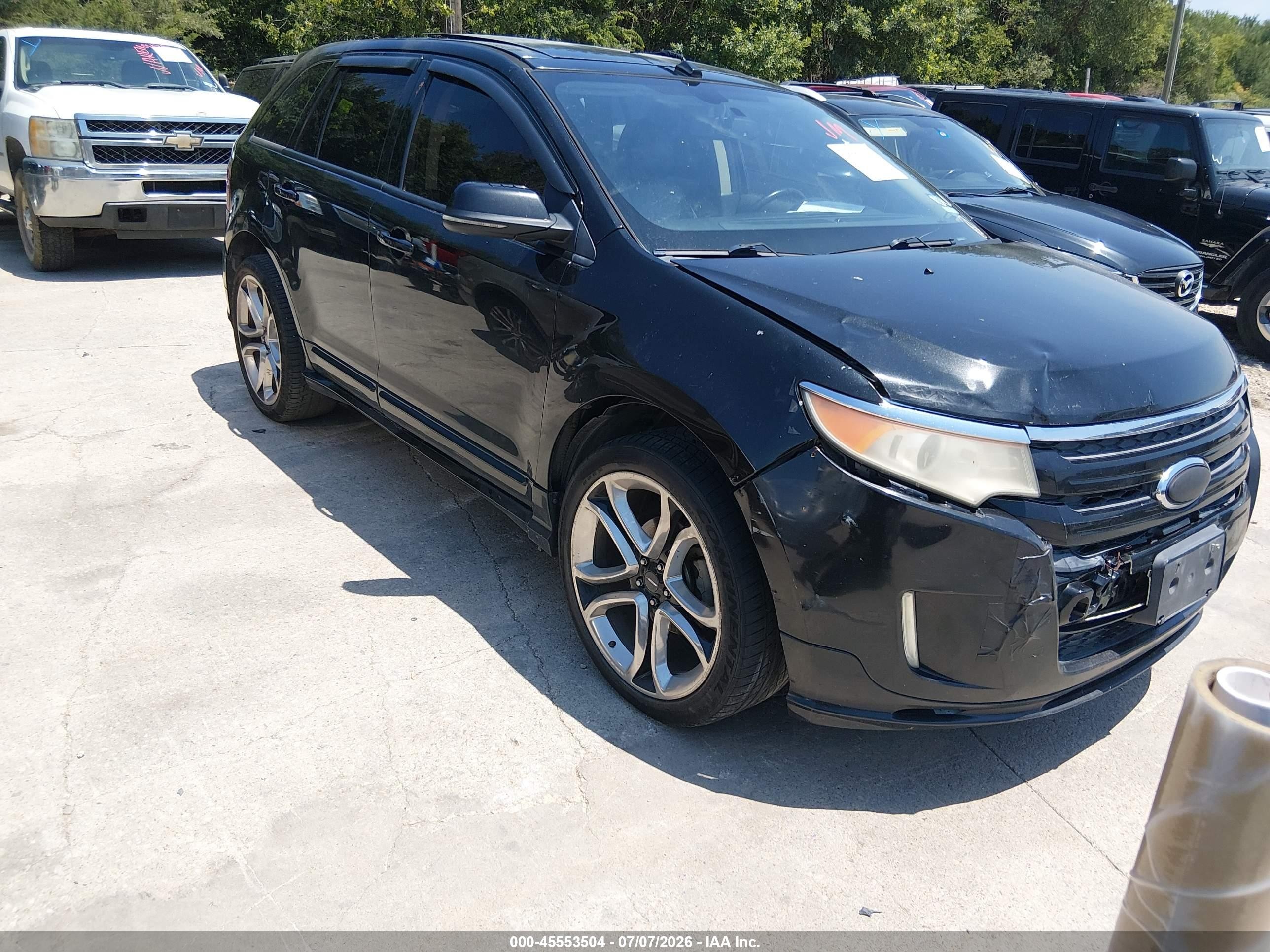 2013 Ford Edge Sport Black vin: 2FMDK3AK6DBC33877