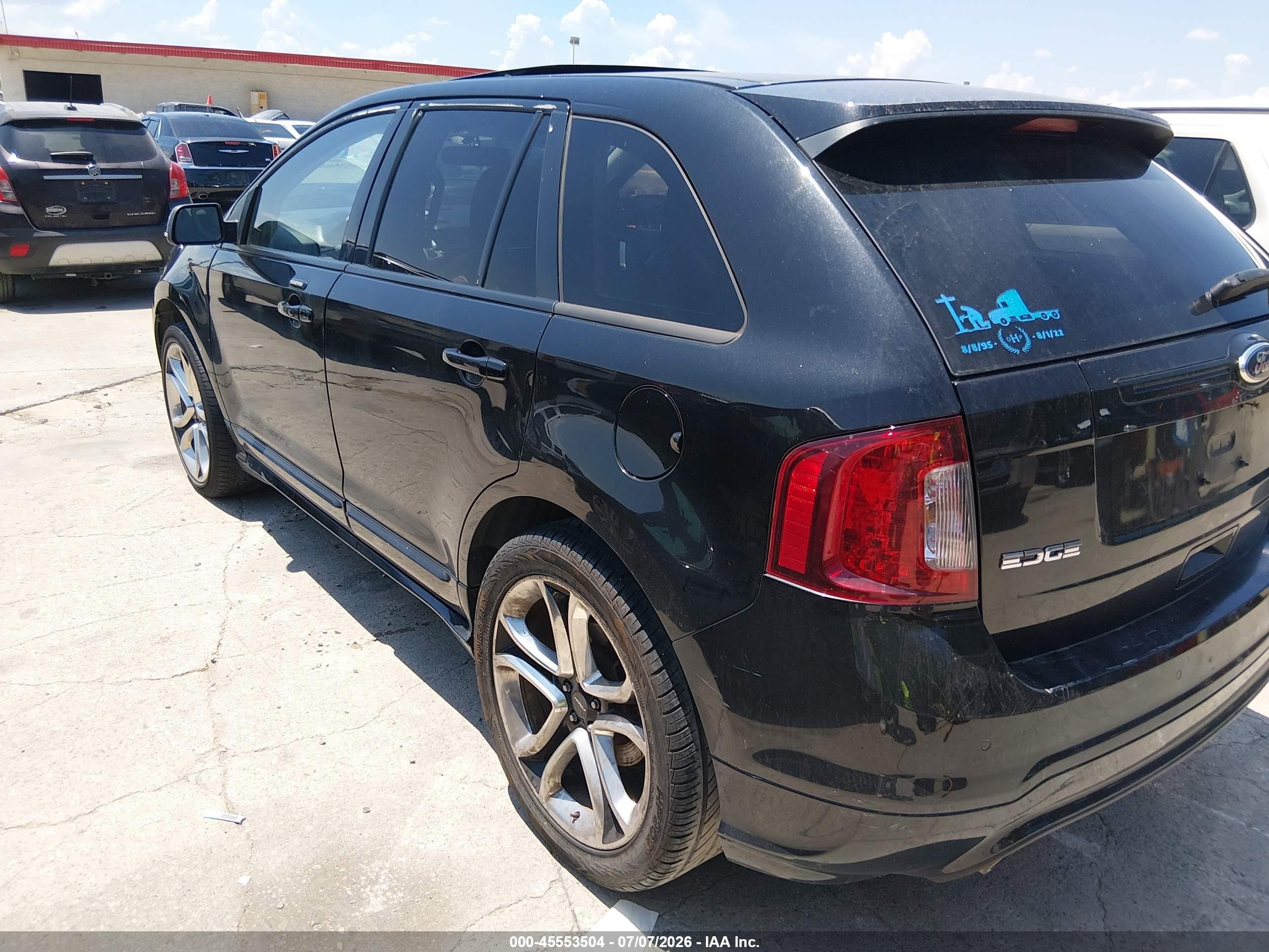 2013 Ford Edge Sport Black vin: 2FMDK3AK6DBC33877