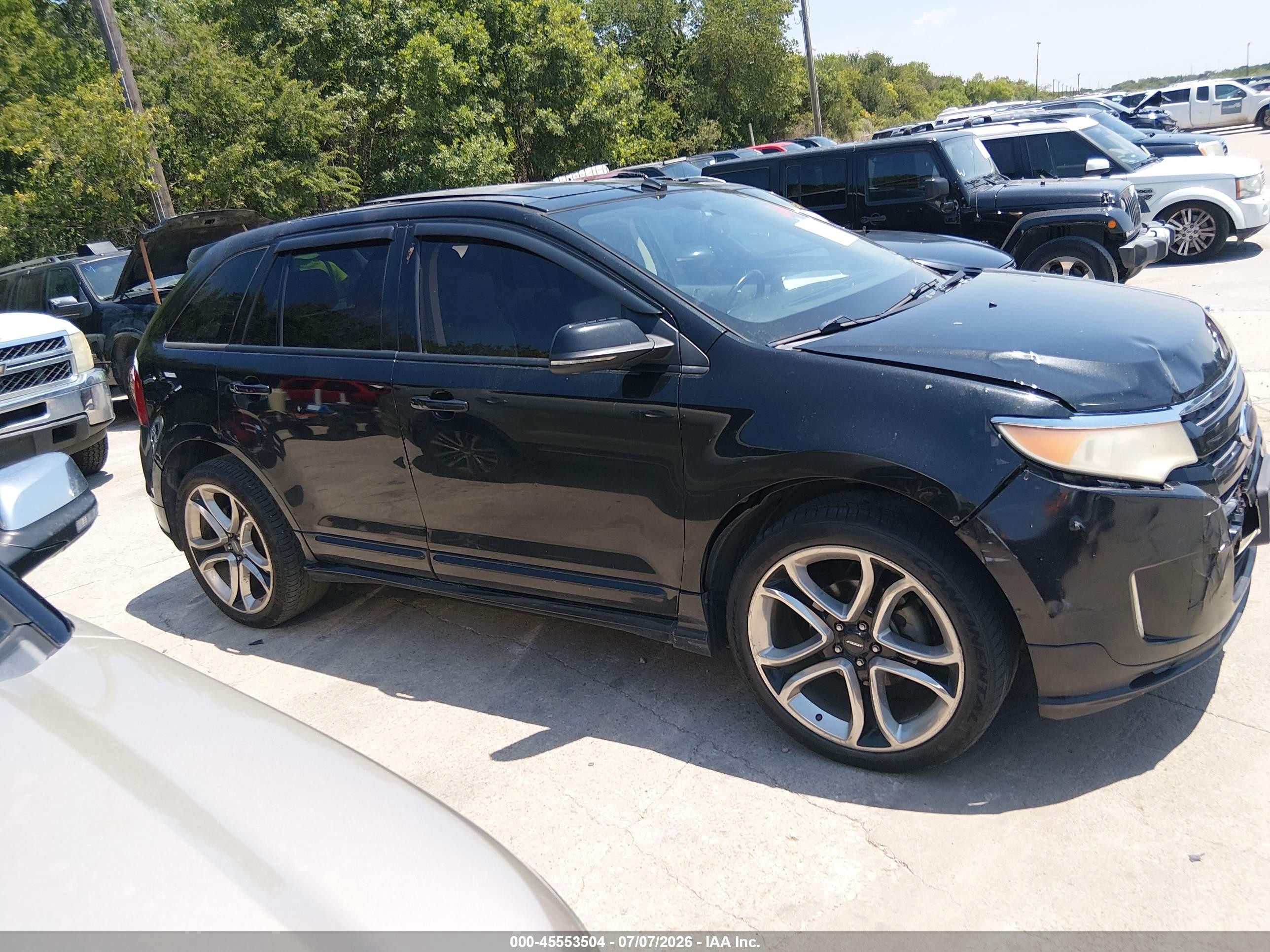 2013 Ford Edge Sport Black vin: 2FMDK3AK6DBC33877