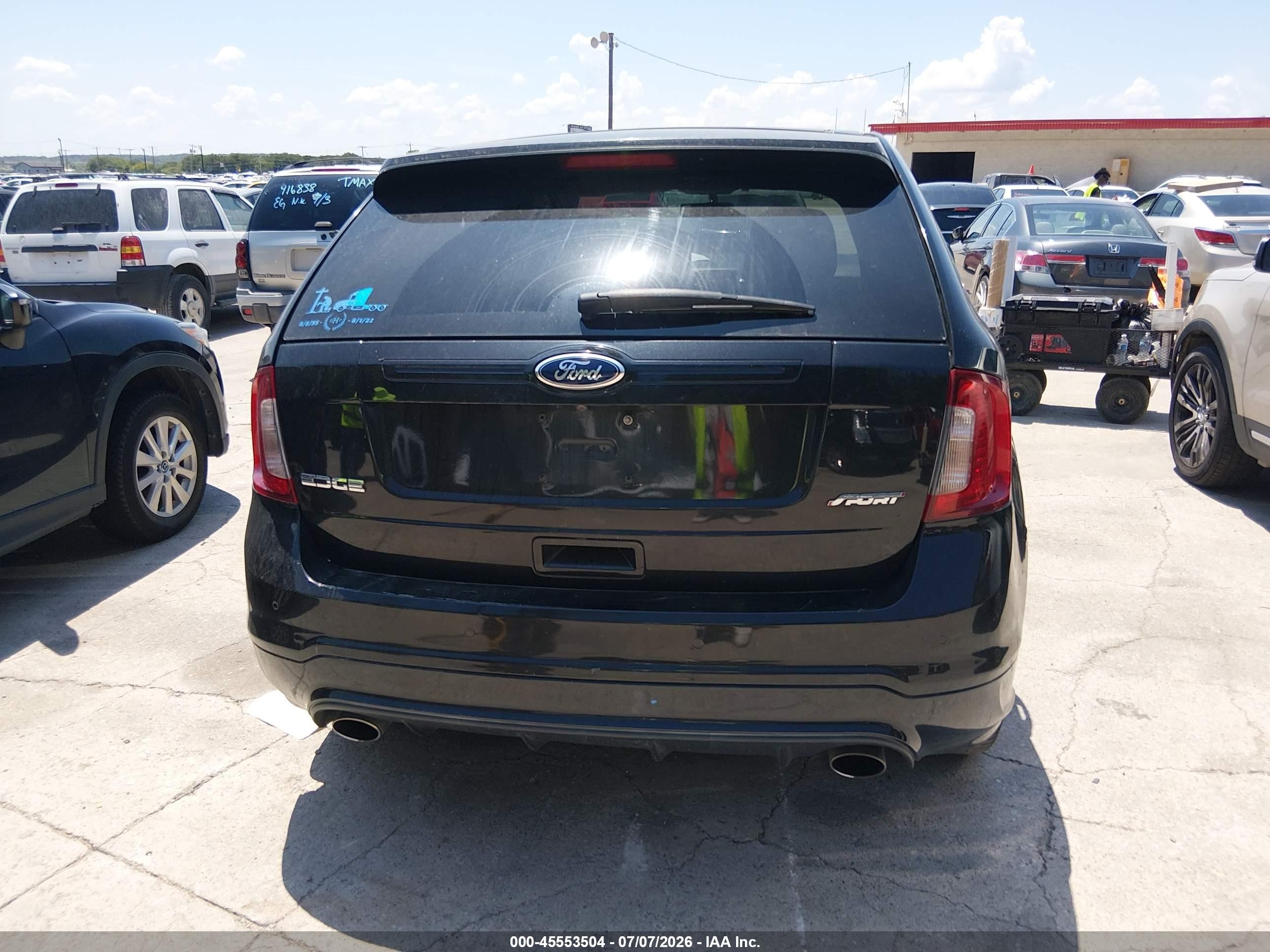 2013 Ford Edge Sport Black vin: 2FMDK3AK6DBC33877