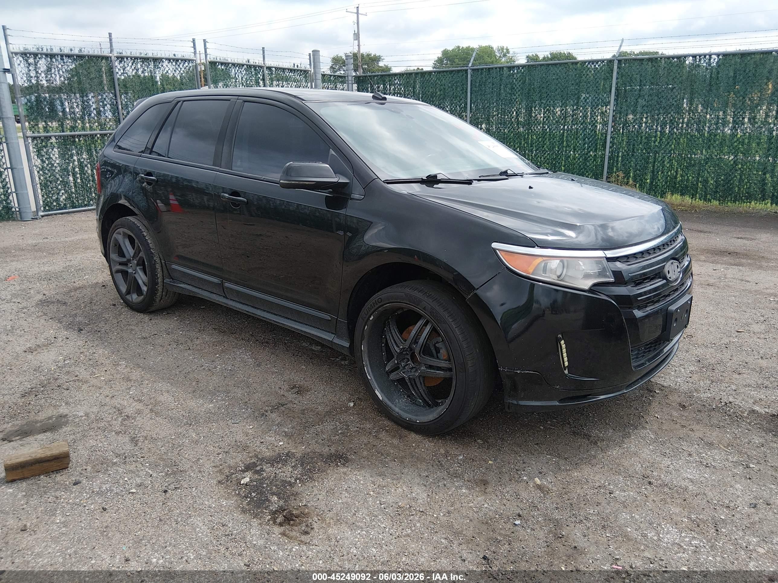 2013 Ford Edge Sport Black vin: 2FMDK3AK6DBC37492