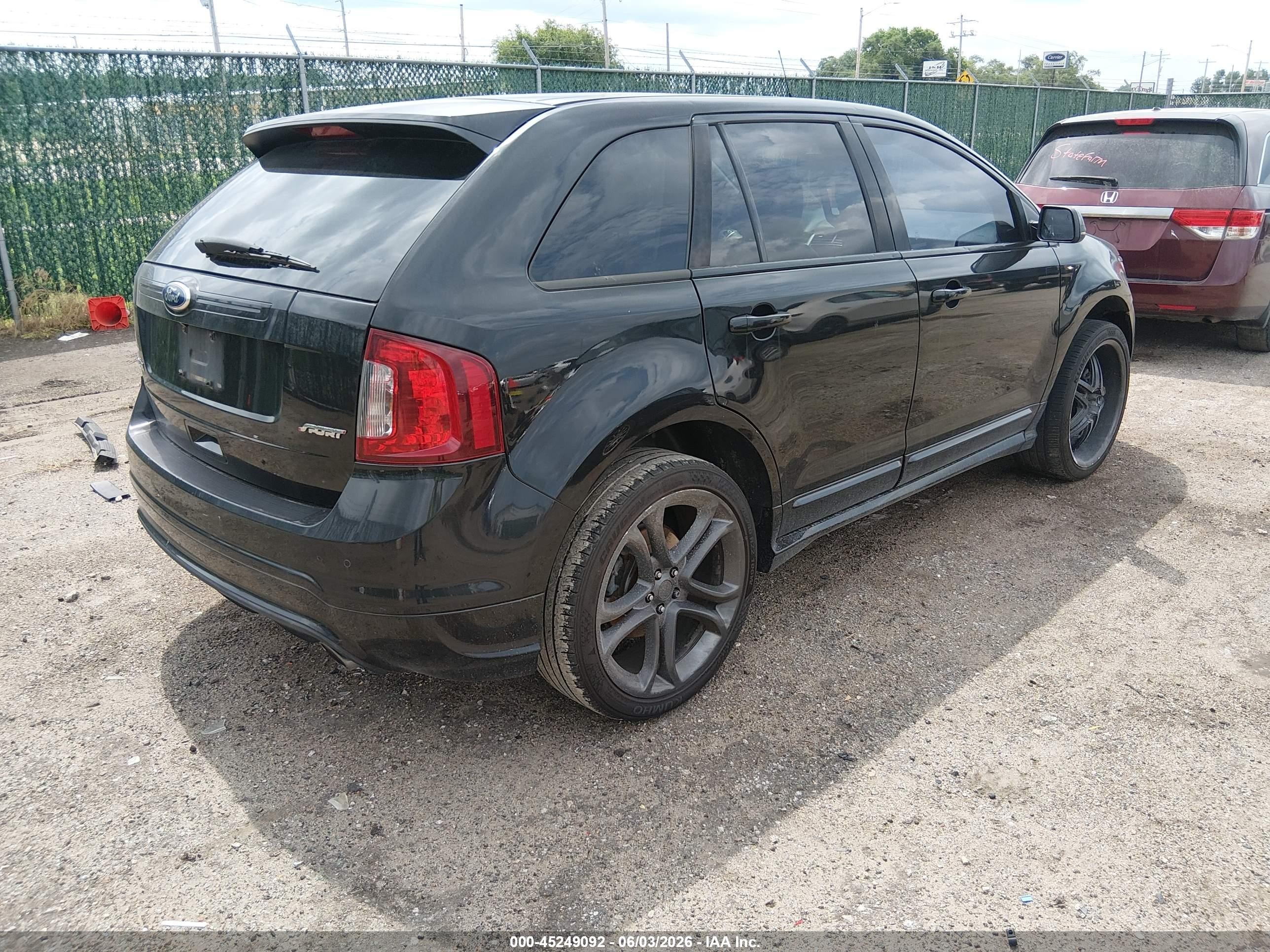 2013 Ford Edge Sport Black vin: 2FMDK3AK6DBC37492