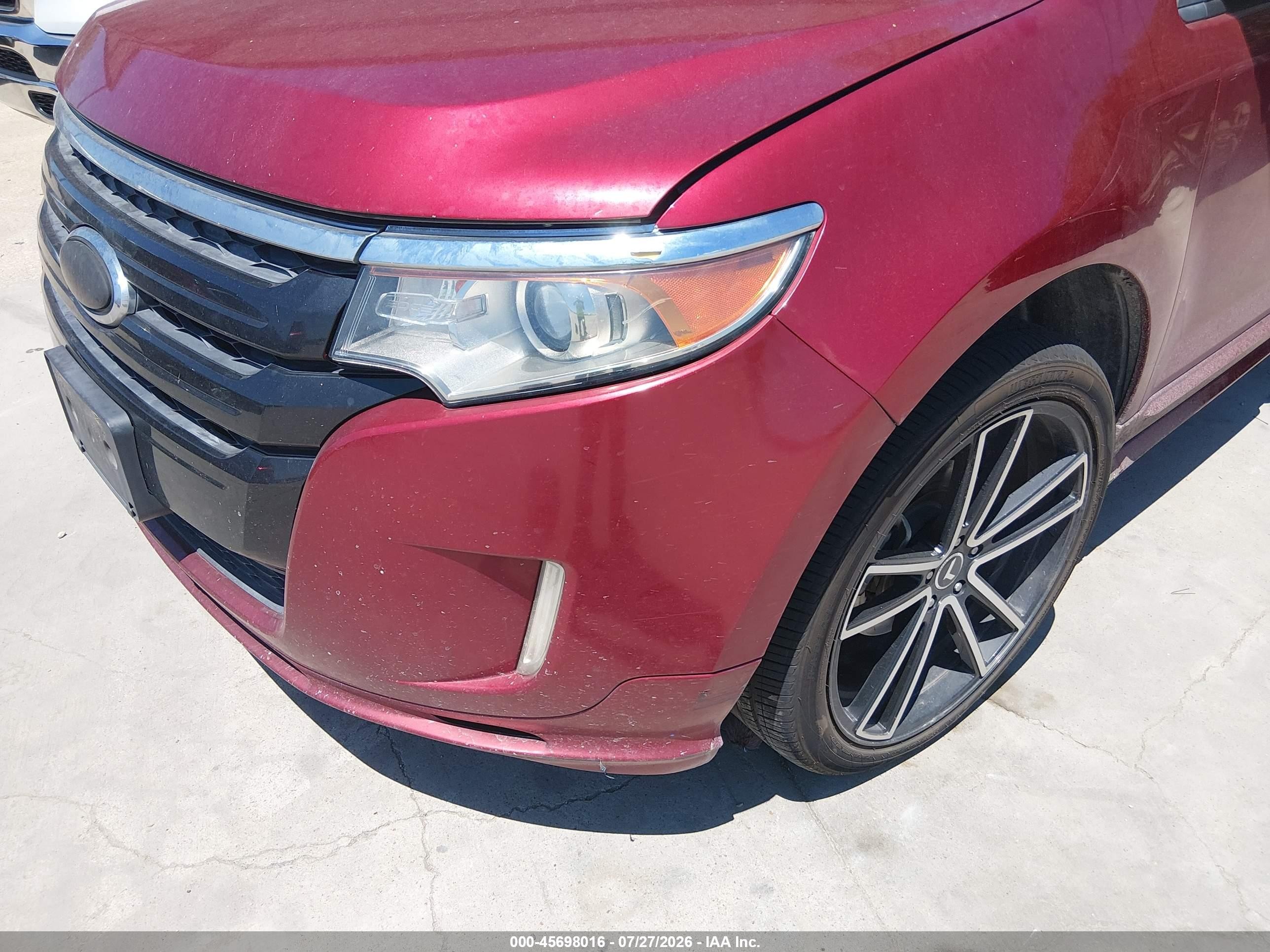 2013 Ford Edge Sport Red vin: 2FMDK3AK6DBC49013
