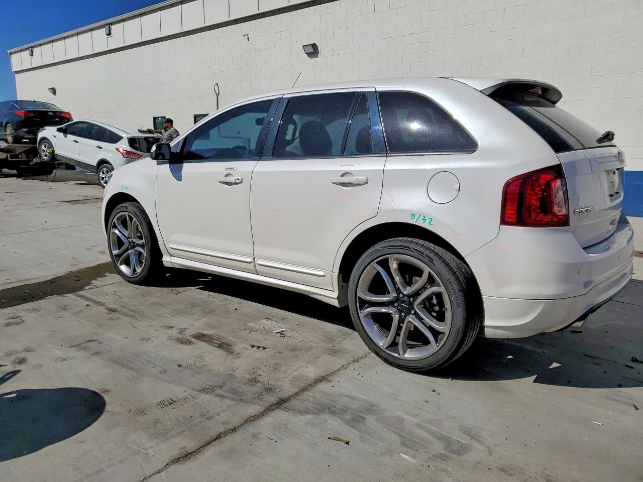 2014 Ford Edge Sport White vin: 2FMDK3AK6EBA98384