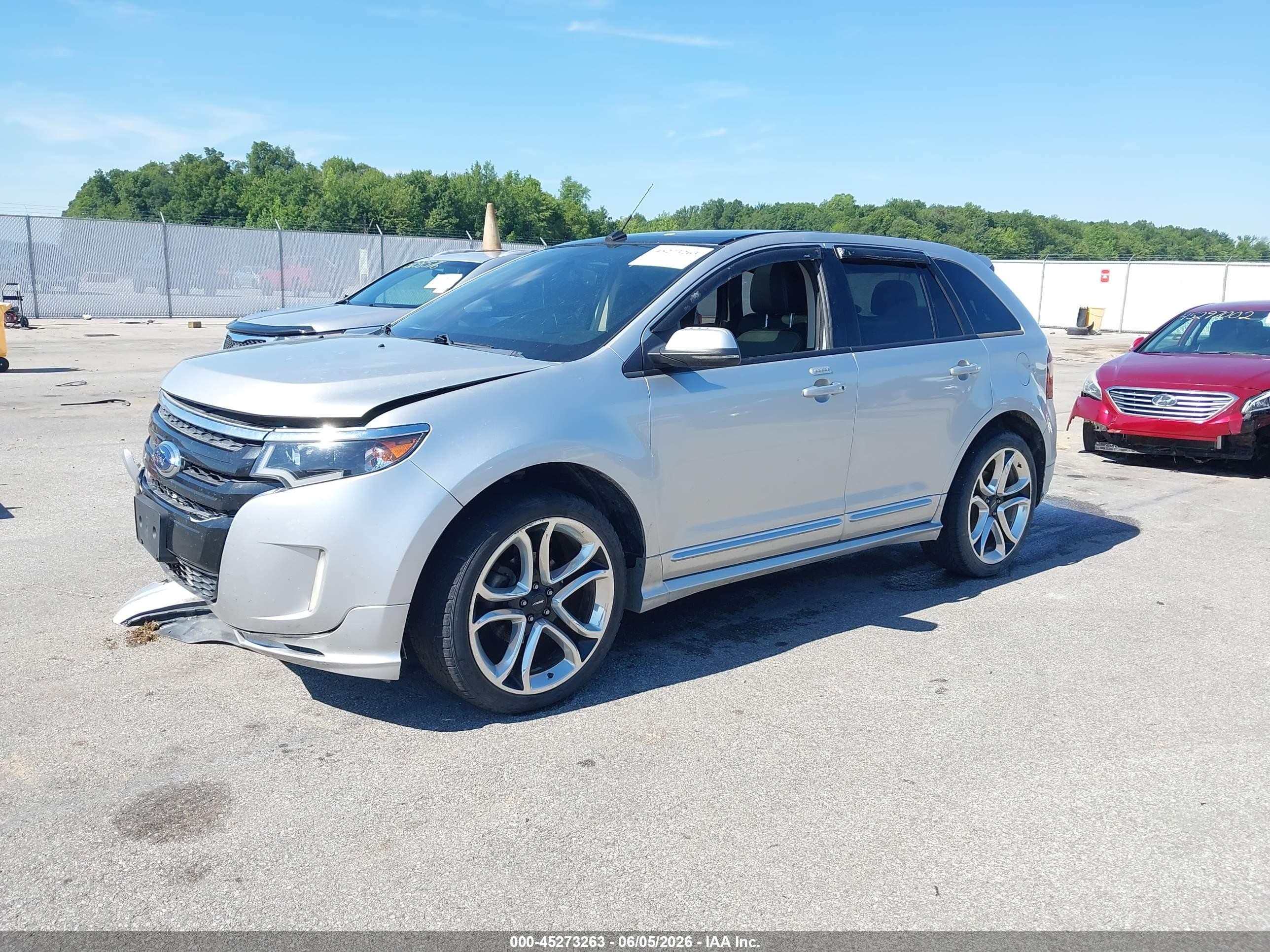 2012 Ford Edge Sport Silver vin: 2FMDK3AK7CBA77461