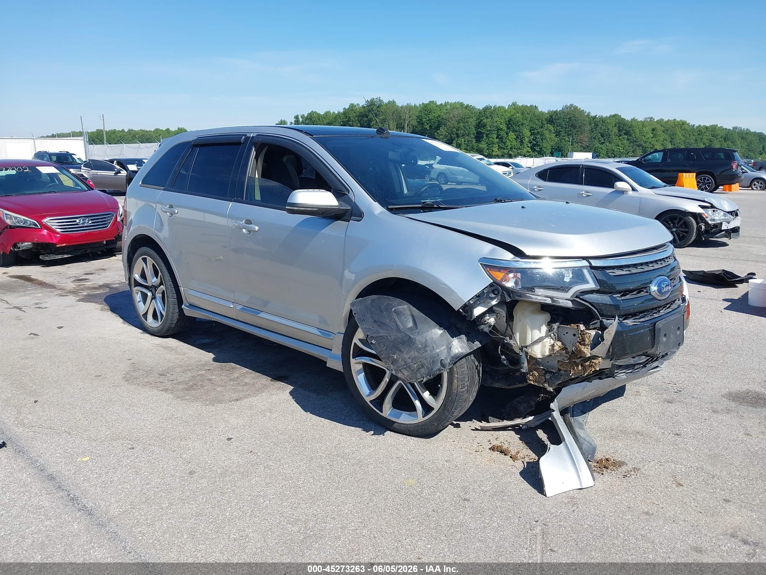 2012 Ford Edge Sport Silver vin: 2FMDK3AK7CBA77461