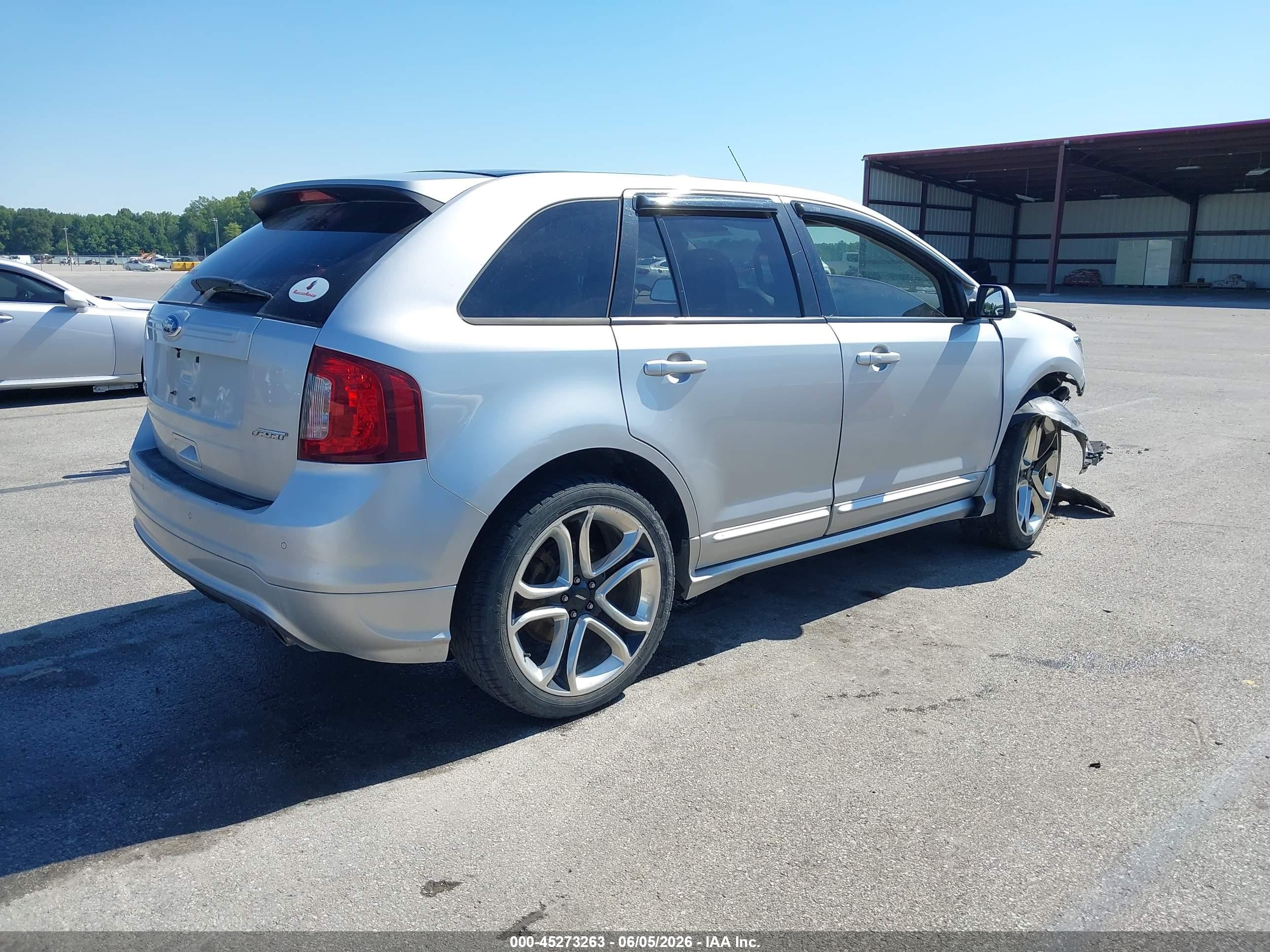 2012 Ford Edge Sport Silver vin: 2FMDK3AK7CBA77461