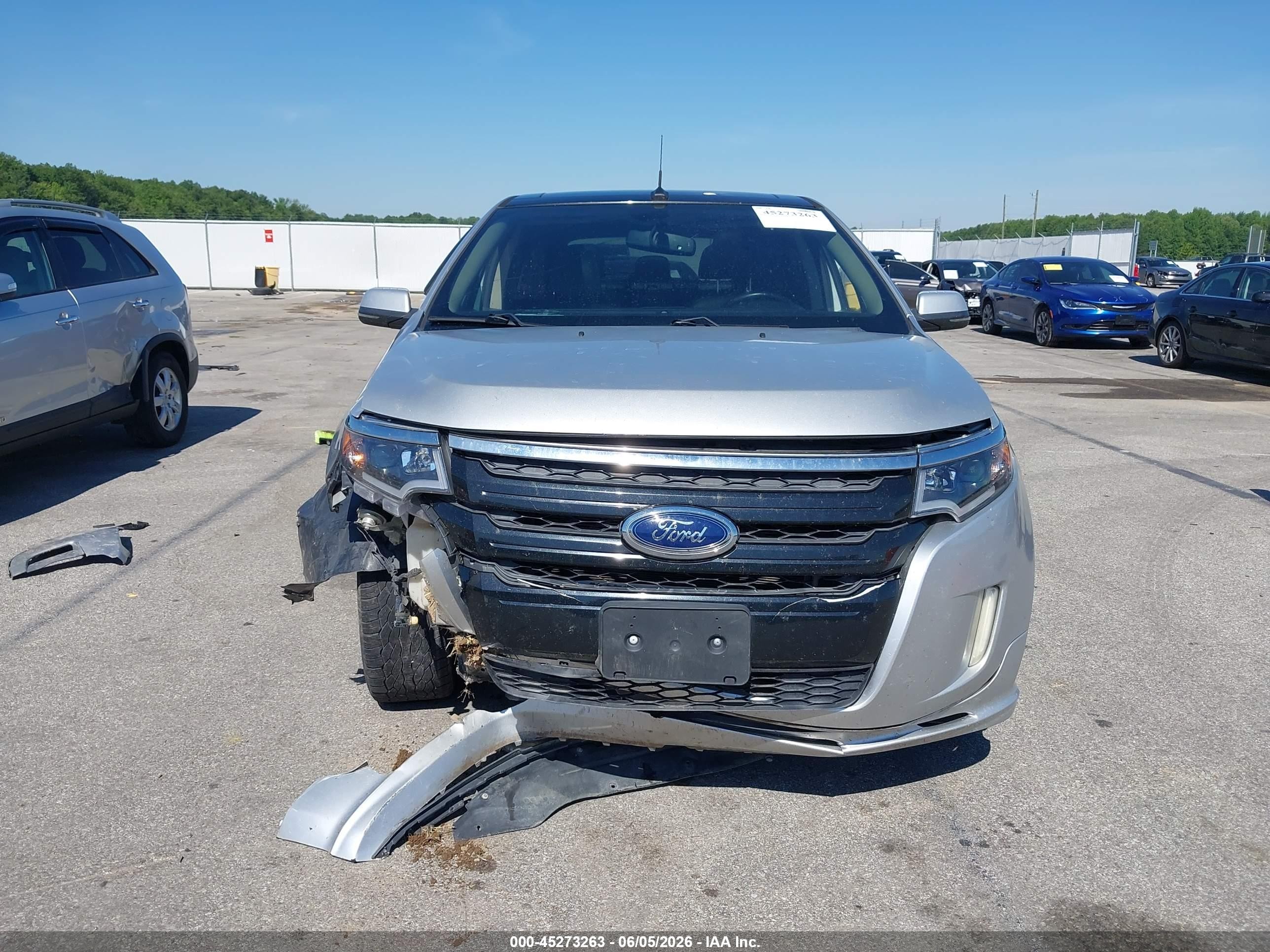 2012 Ford Edge Sport Silver vin: 2FMDK3AK7CBA77461