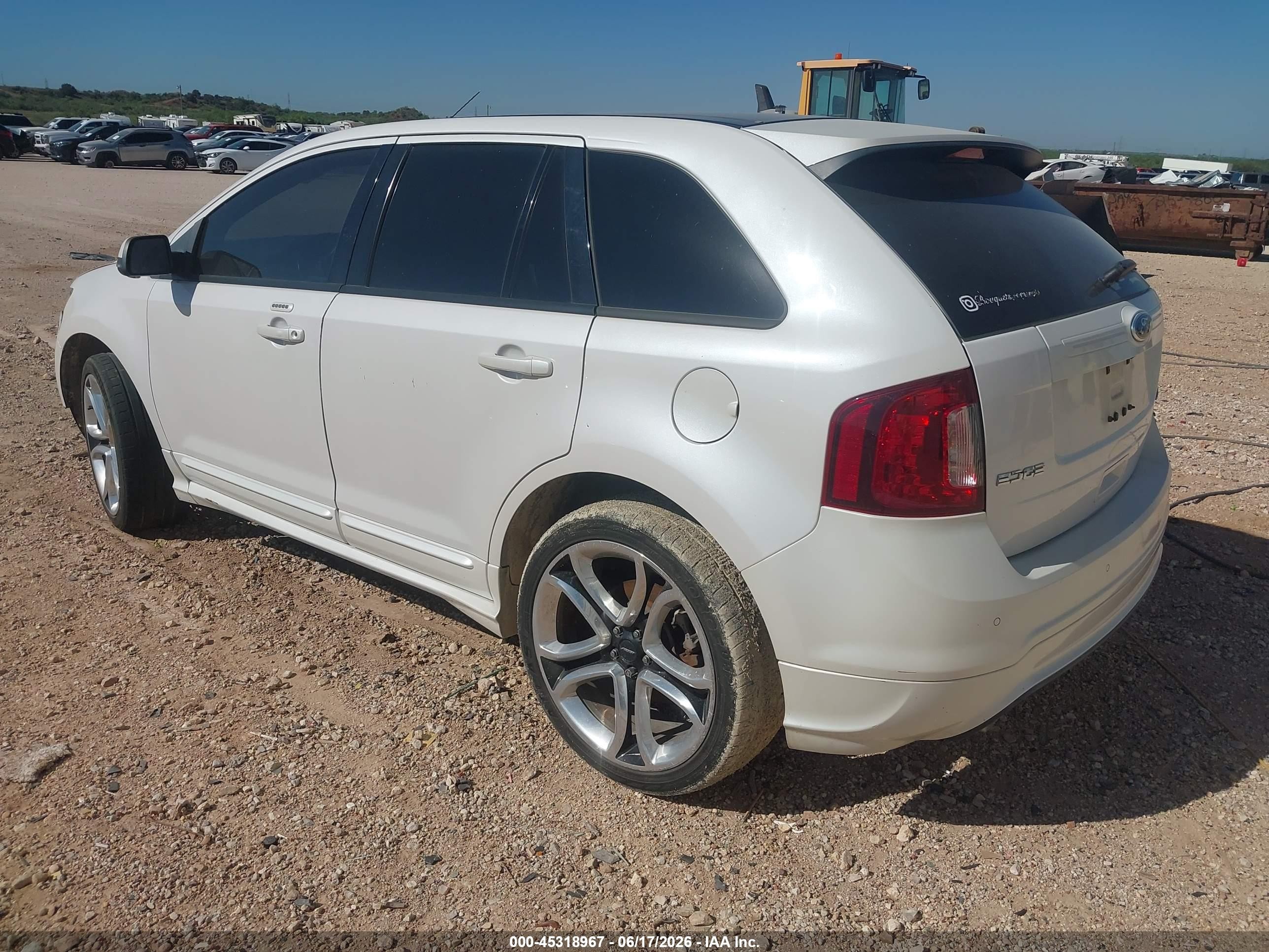 2013 Ford Edge Sport White vin: 2FMDK3AK7DBA73802