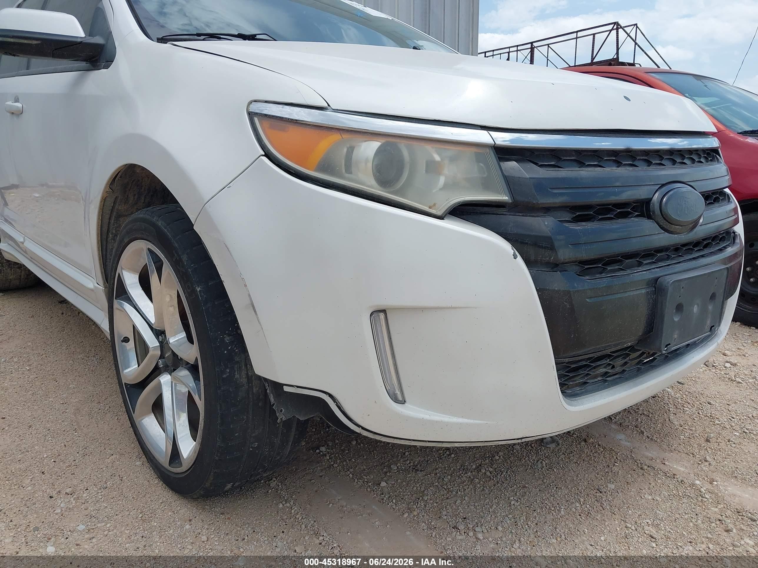 2013 Ford Edge Sport White vin: 2FMDK3AK7DBA73802