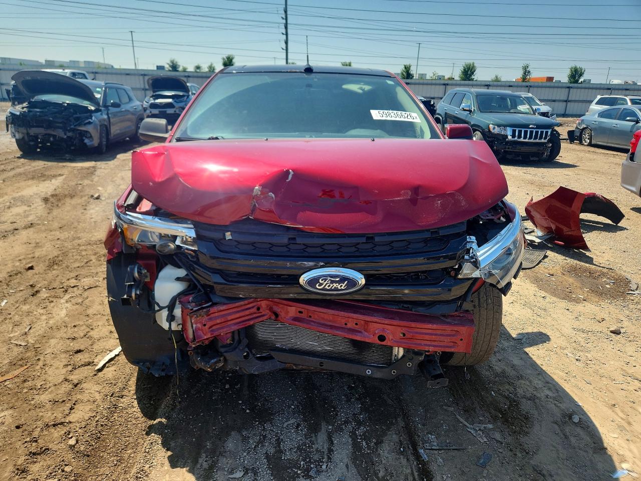 2013 Ford Edge Sport Red vin: 2FMDK3AK8DBB52105
