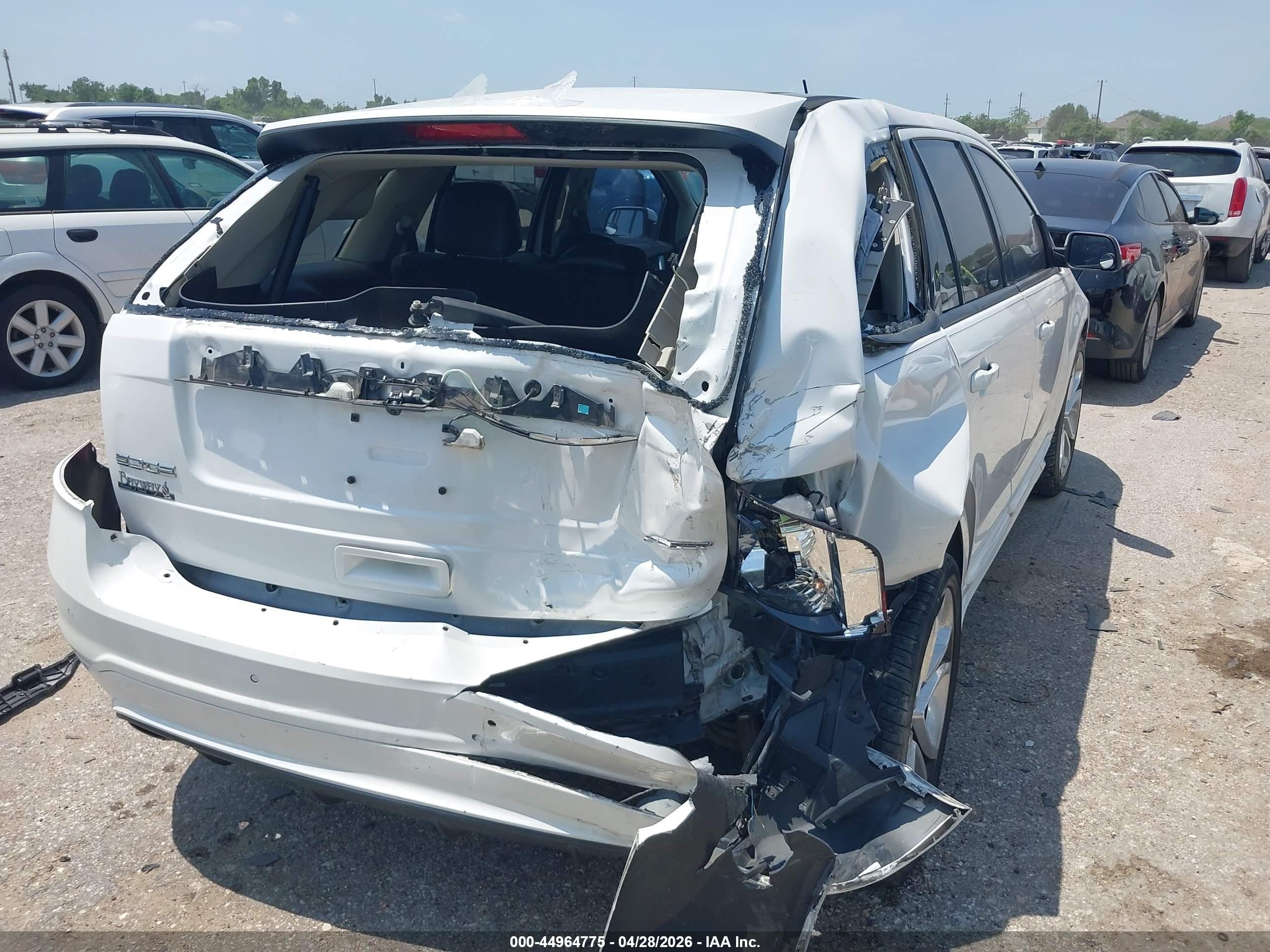2013 Ford Edge Sport White vin: 2FMDK3AK8DBC97287
