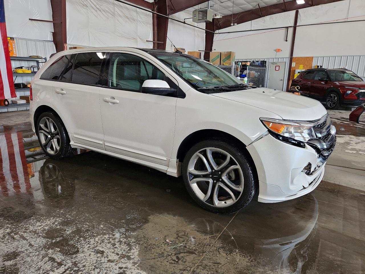 2013 Ford Edge Sport White vin: 2FMDK3AK9DBE33636