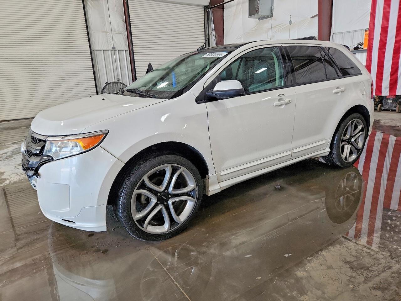 2013 Ford Edge Sport White vin: 2FMDK3AK9DBE33636