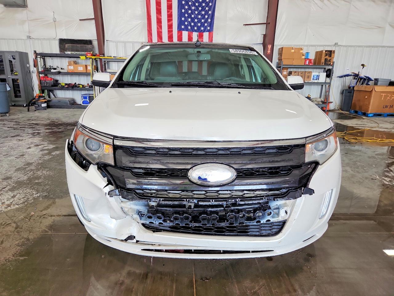 2013 Ford Edge Sport White vin: 2FMDK3AK9DBE33636