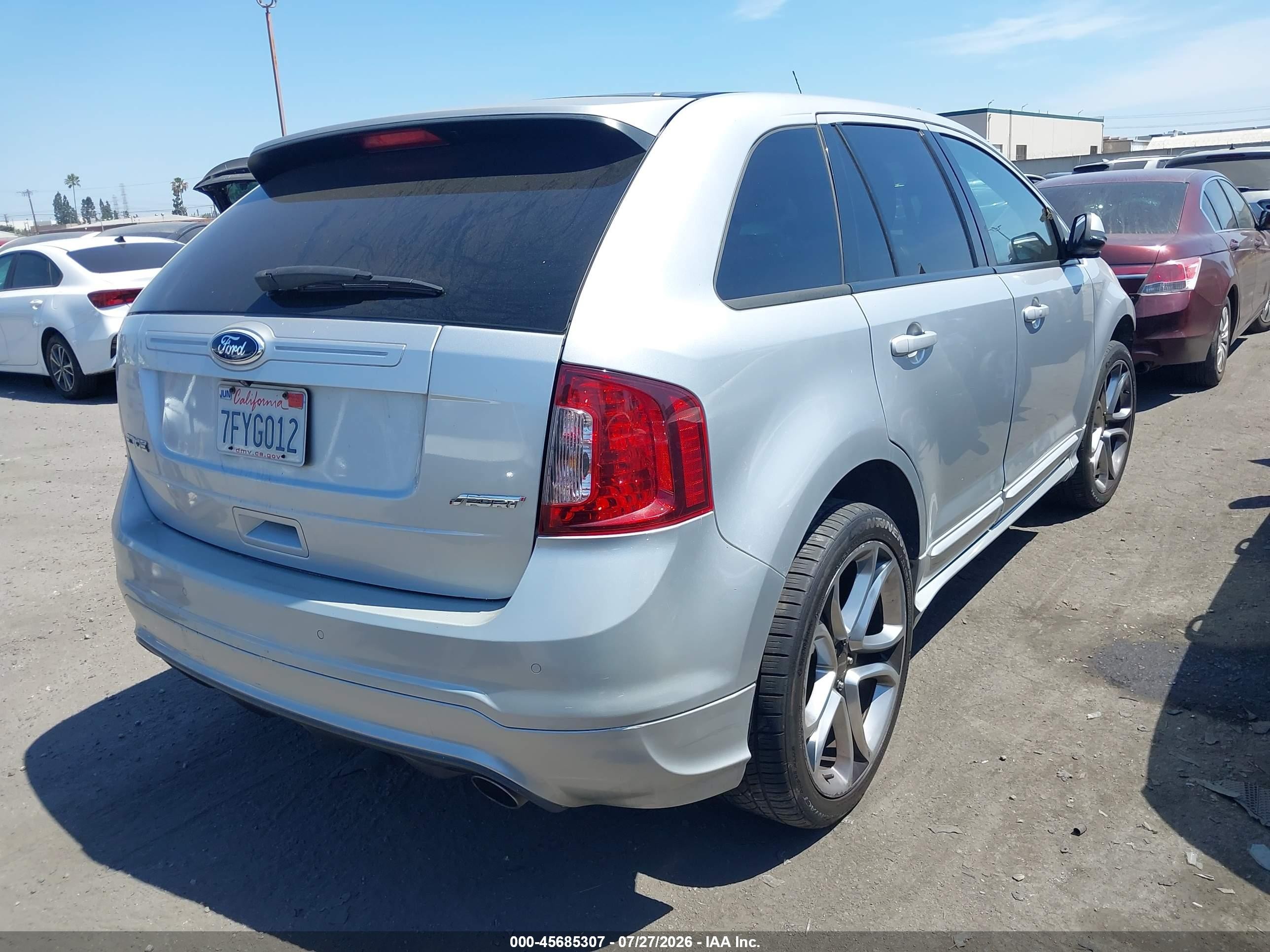 2014 Ford Edge Sport Серый vin: 2FMDK3AK9EBA33979