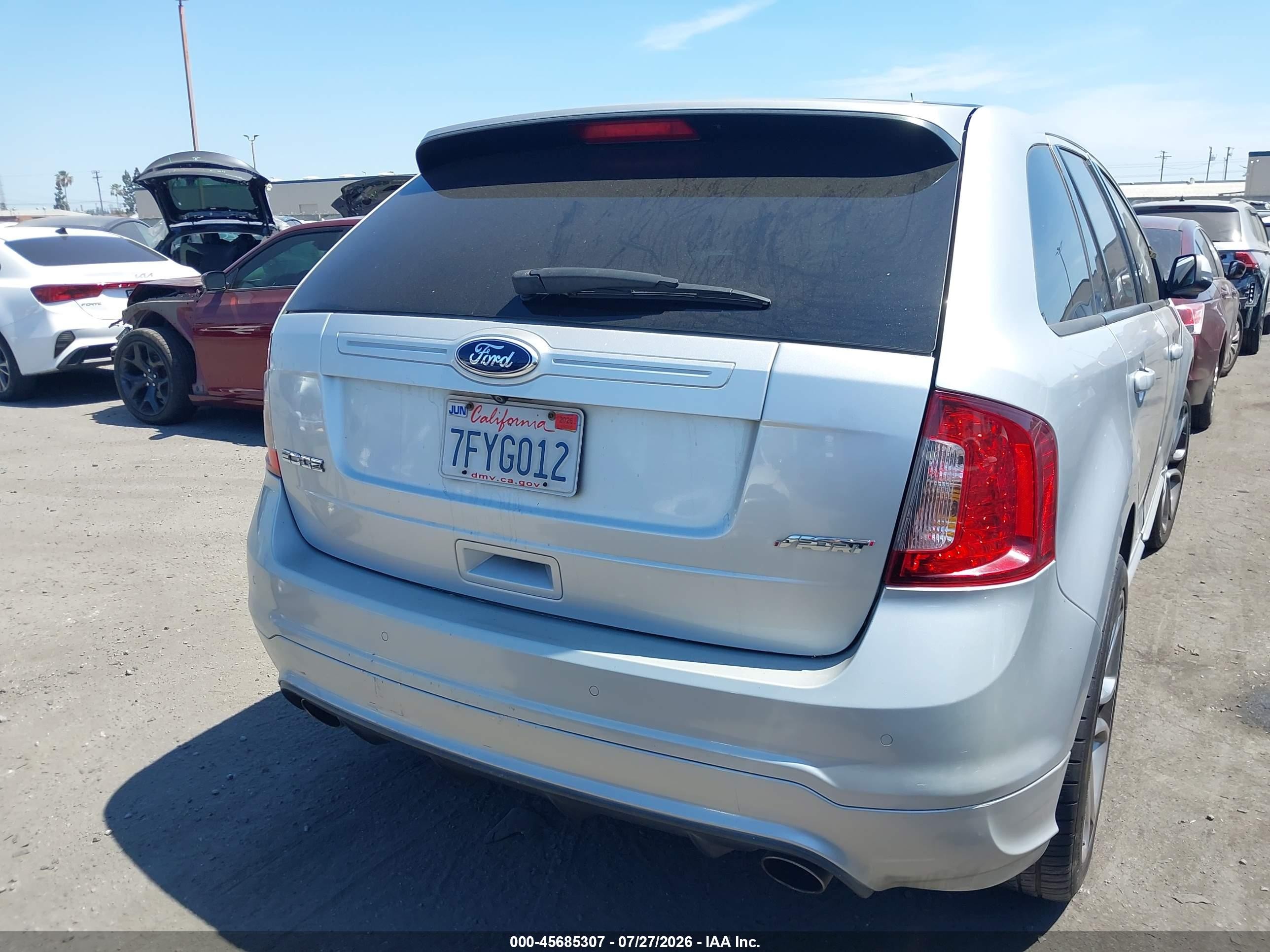 2014 Ford Edge Sport Серый vin: 2FMDK3AK9EBA33979