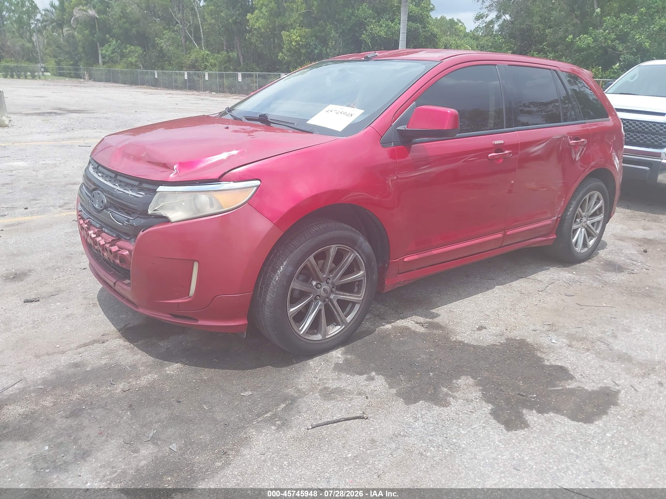 2011 Ford Edge Sport Red vin: 2FMDK3AKXBBA80000