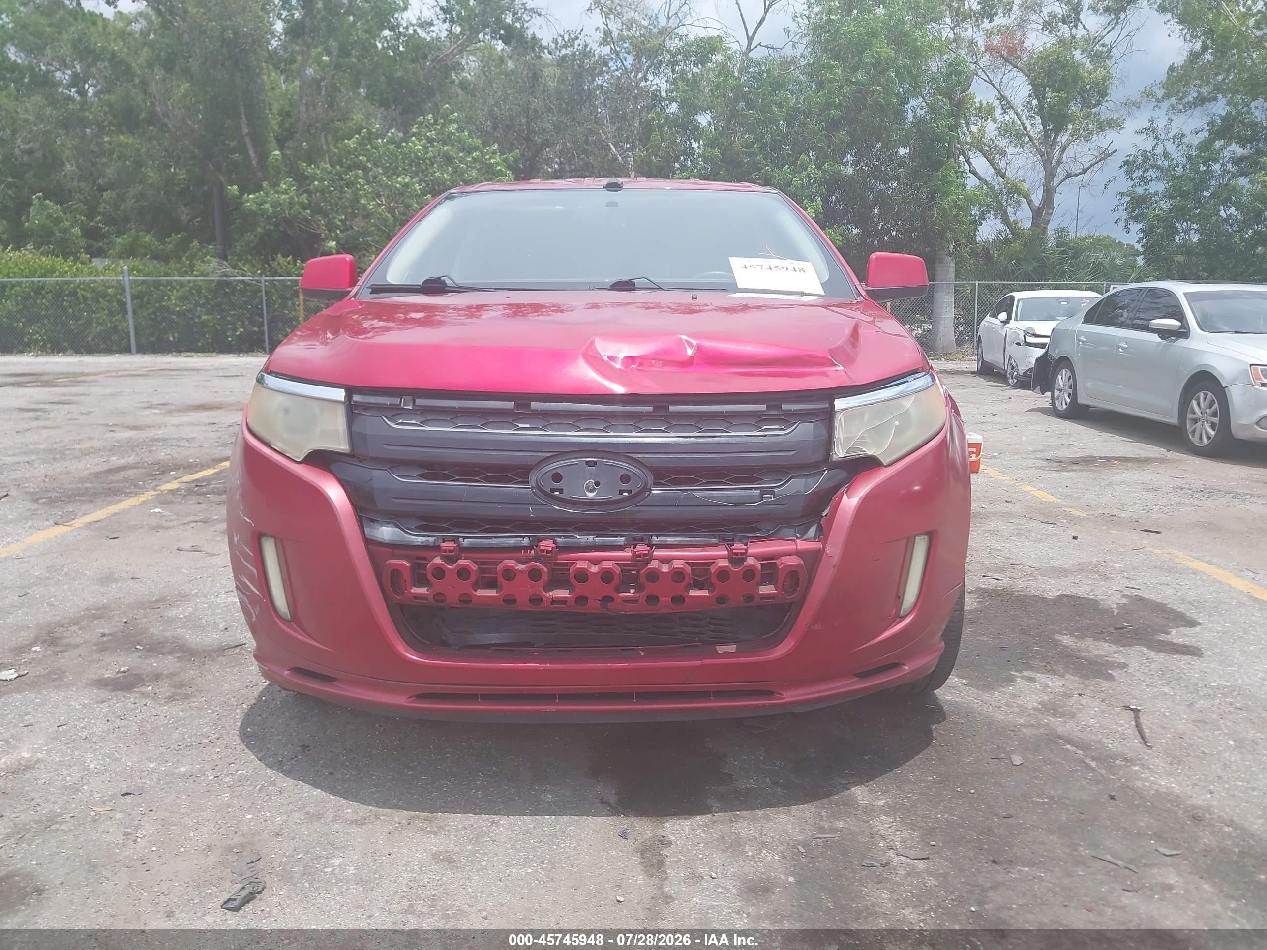 2011 Ford Edge Sport Red vin: 2FMDK3AKXBBA80000