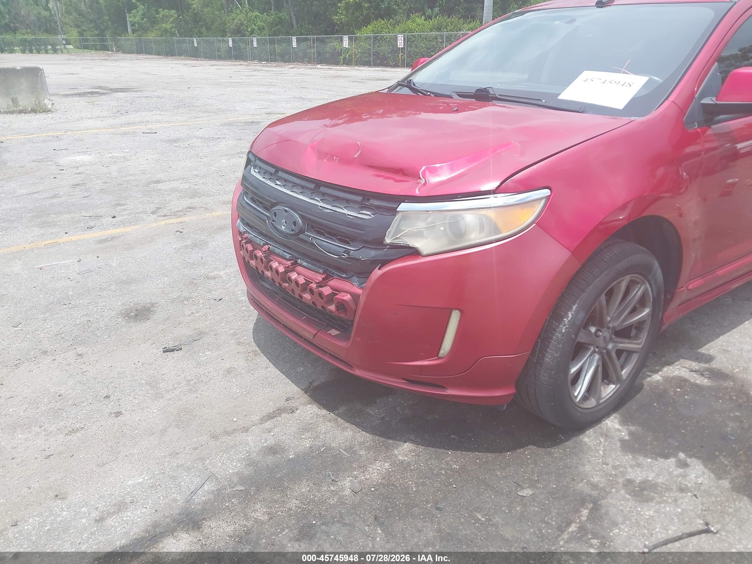 2011 Ford Edge Sport Red vin: 2FMDK3AKXBBA80000