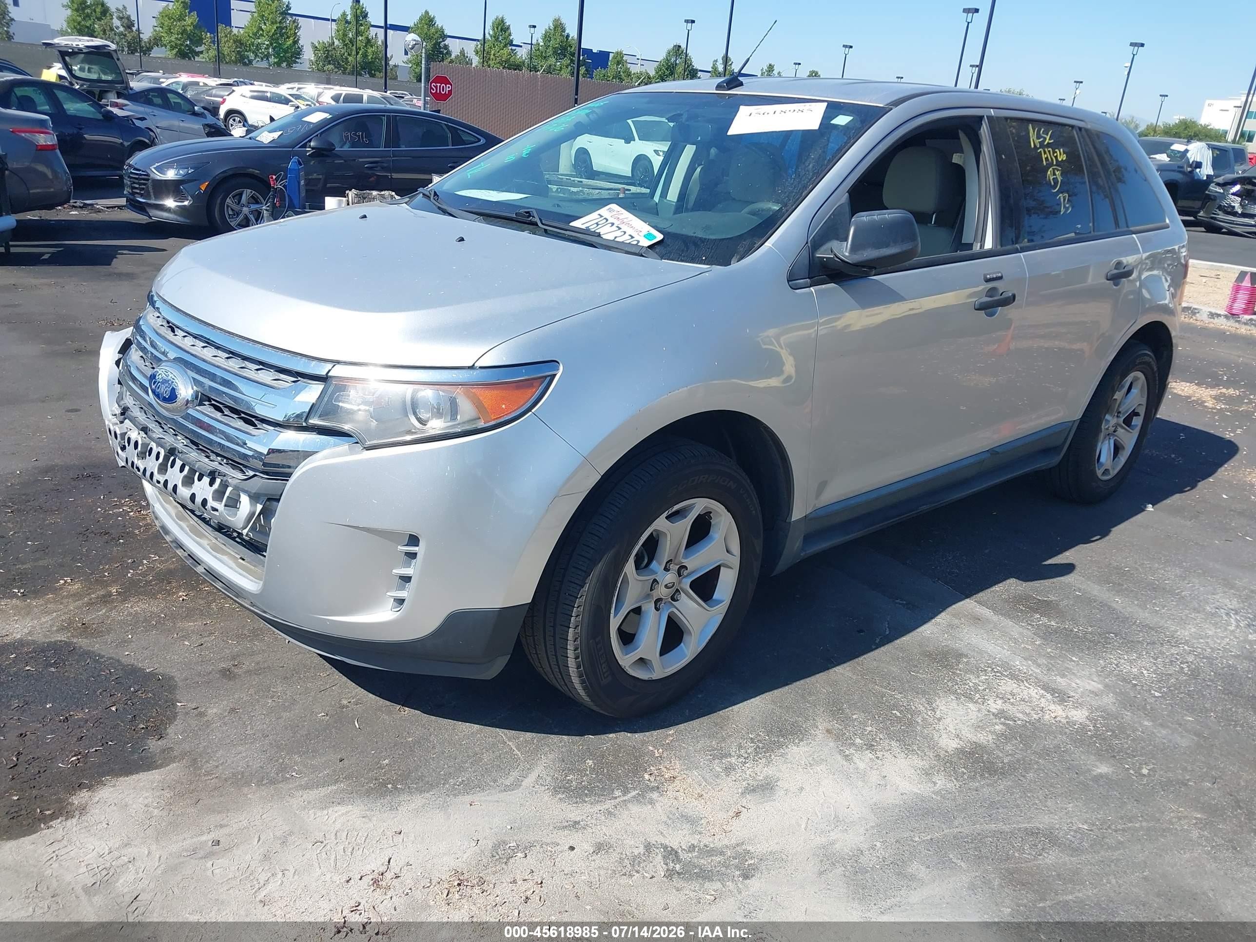 2013 Ford Edge Se Silver vin: 2FMDK3G92DBB83080
