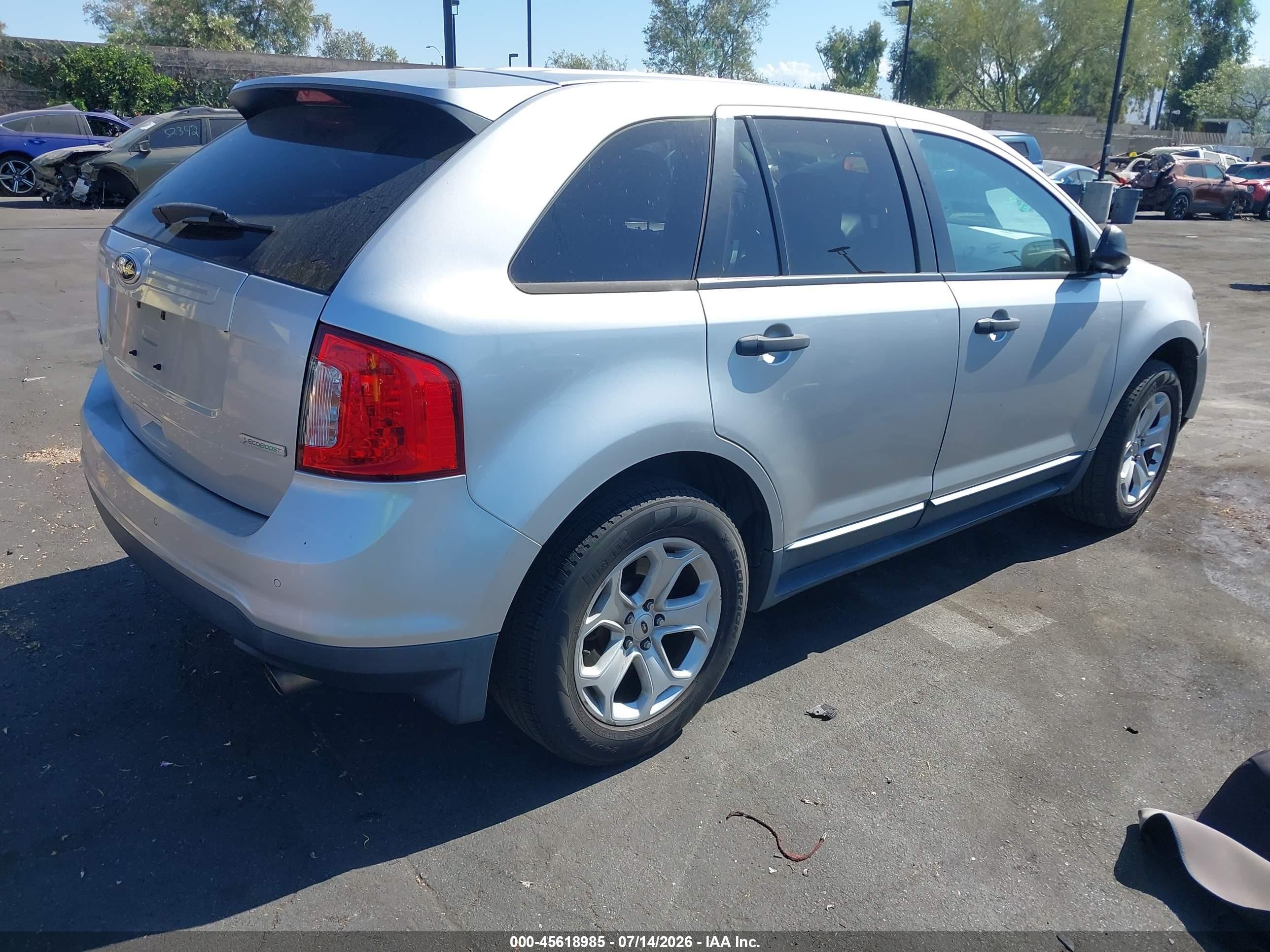 2013 Ford Edge Se Silver vin: 2FMDK3G92DBB83080