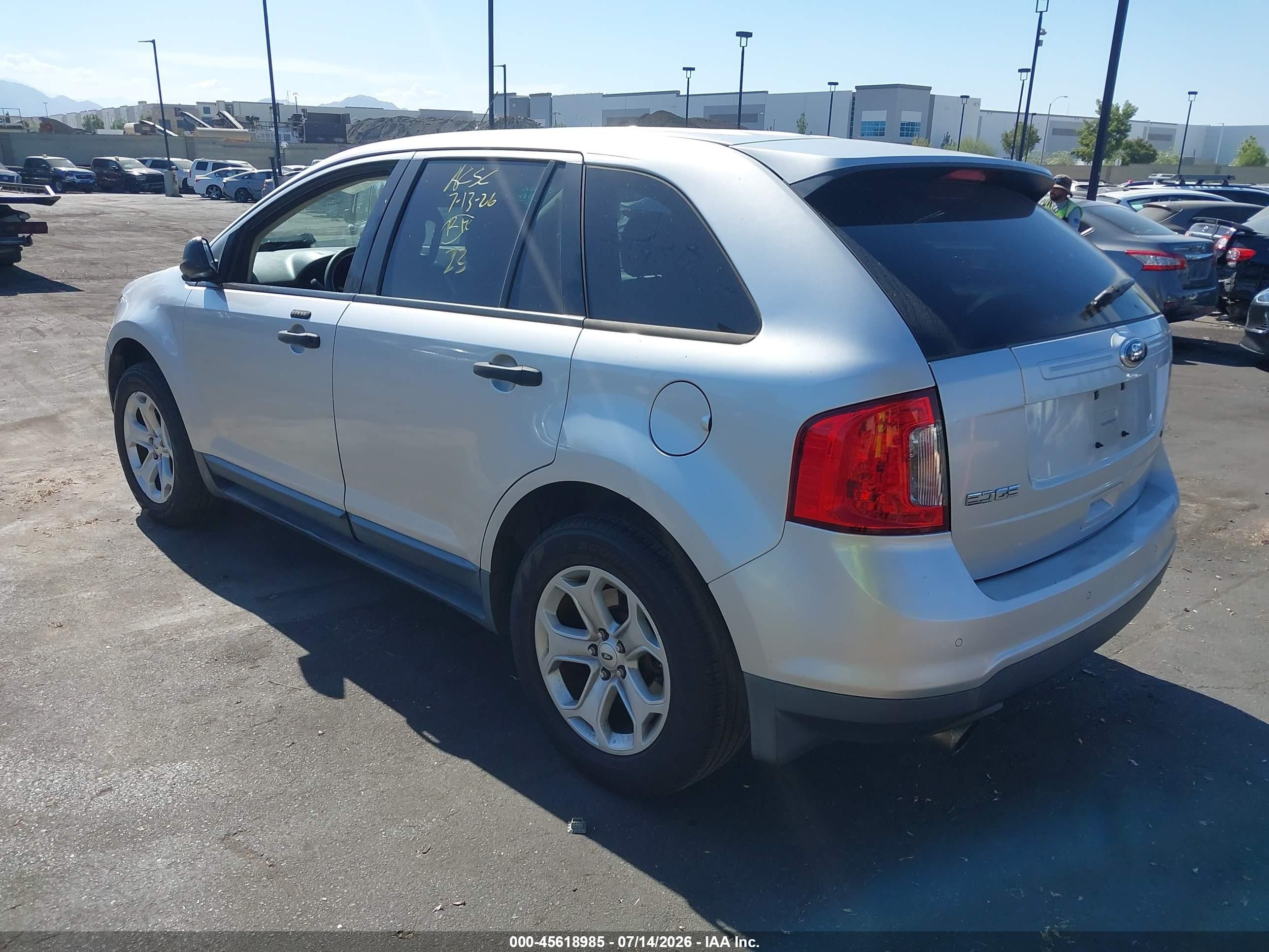 2013 Ford Edge Se Silver vin: 2FMDK3G92DBB83080