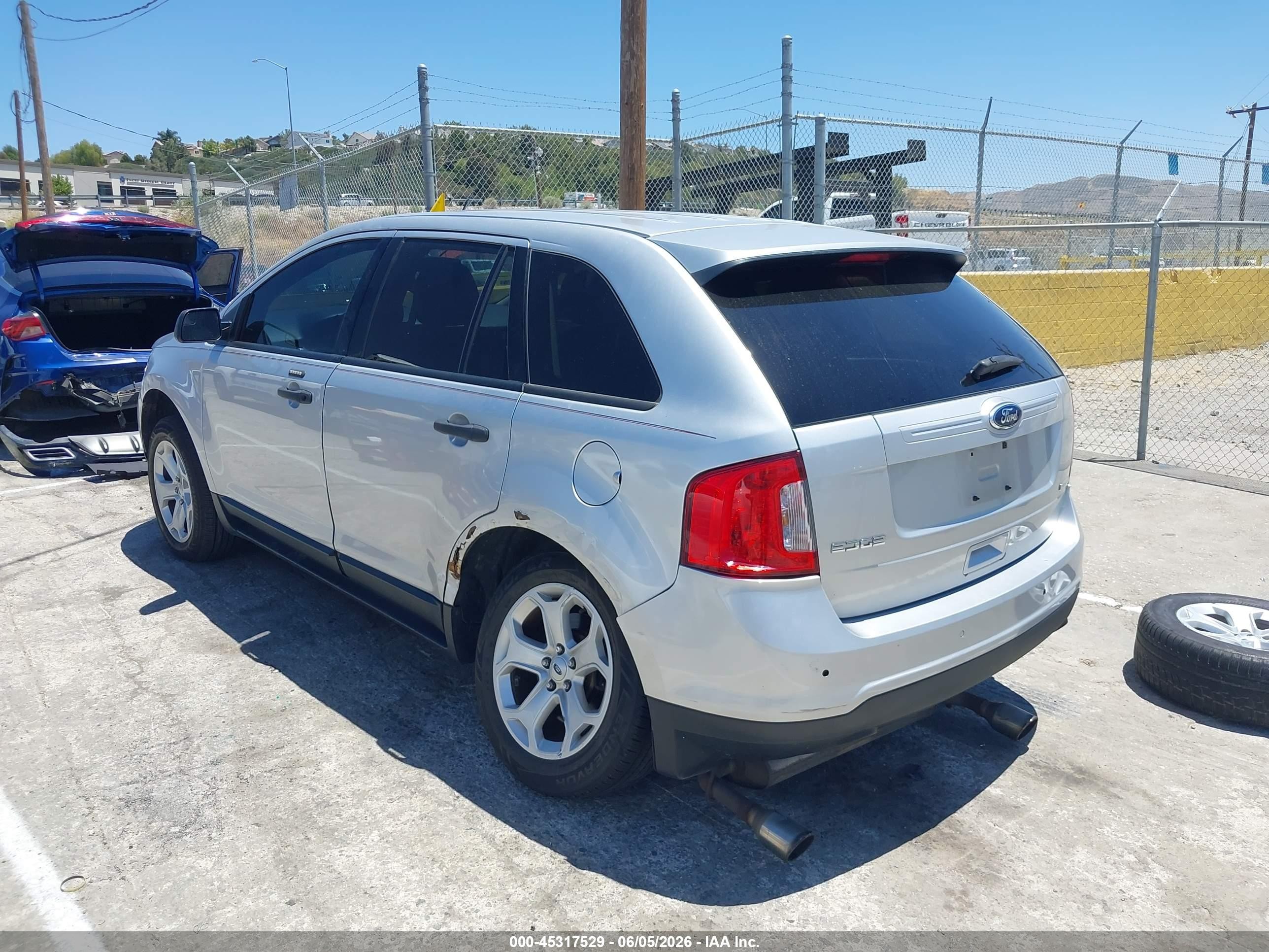 2014 Ford Edge Se Silver vin: 2FMDK3G92EBA47565