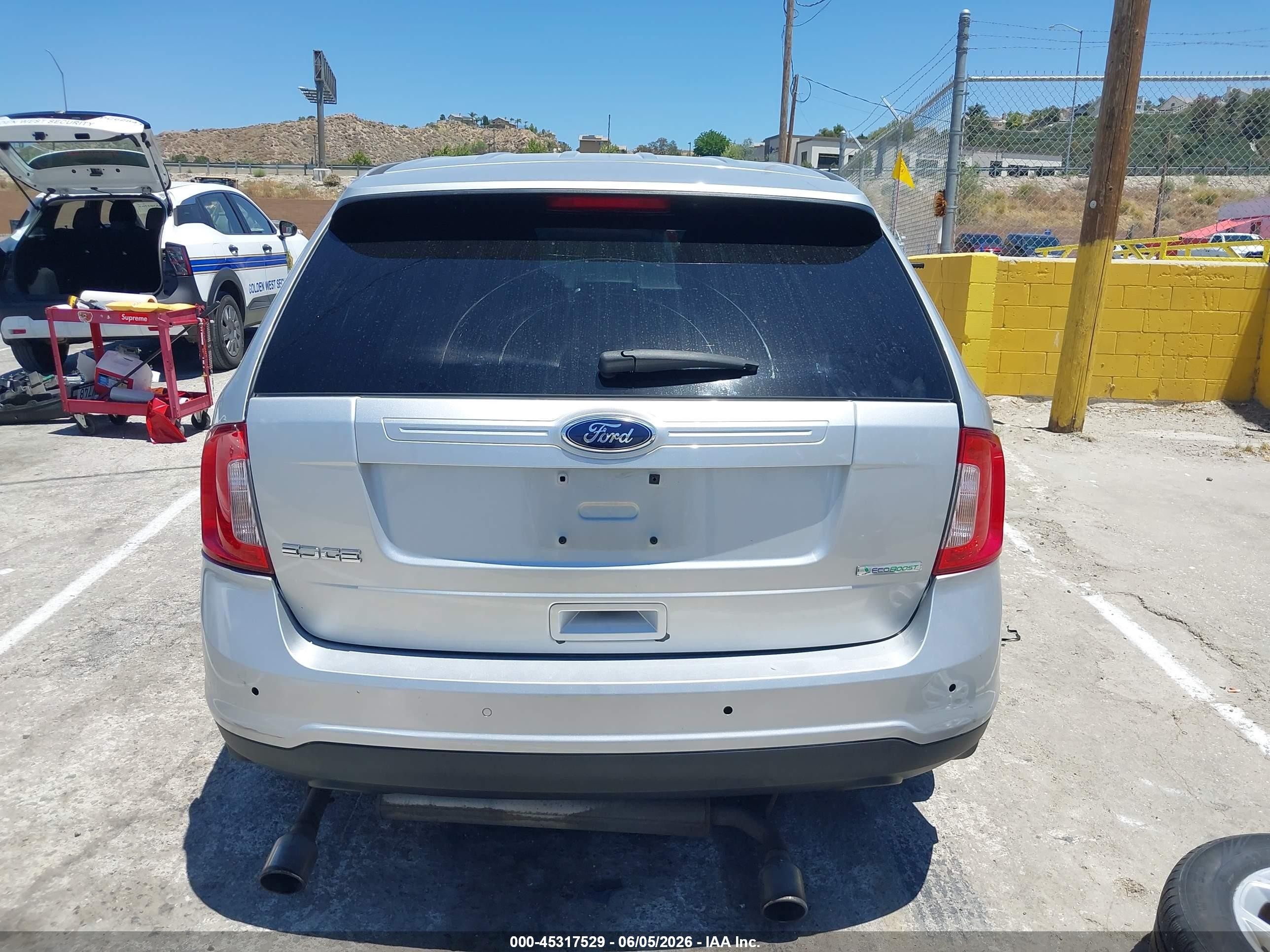 2014 Ford Edge Se Silver vin: 2FMDK3G92EBA47565