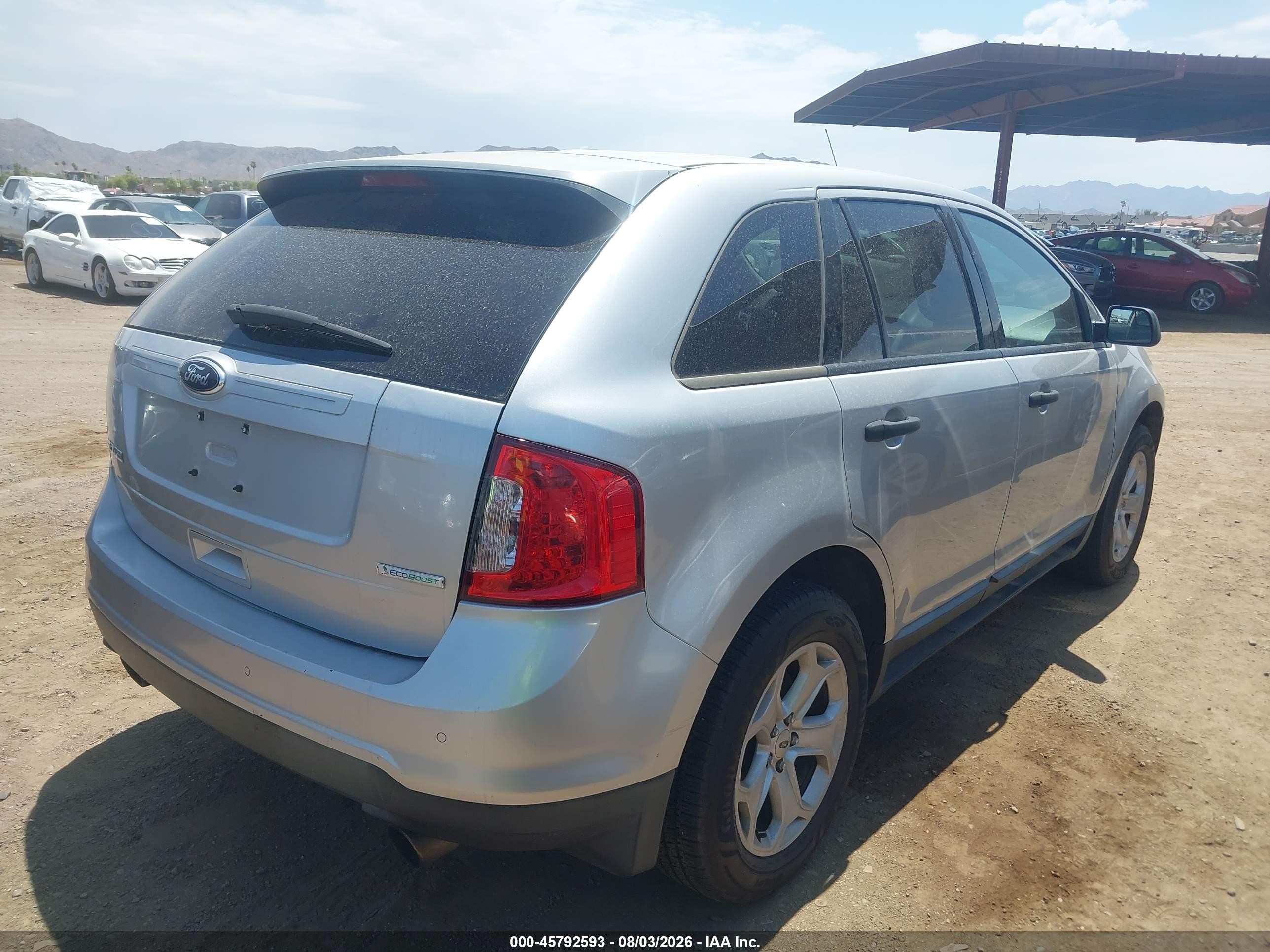 2014 Ford Edge Se Серый vin: 2FMDK3G92EBB47617