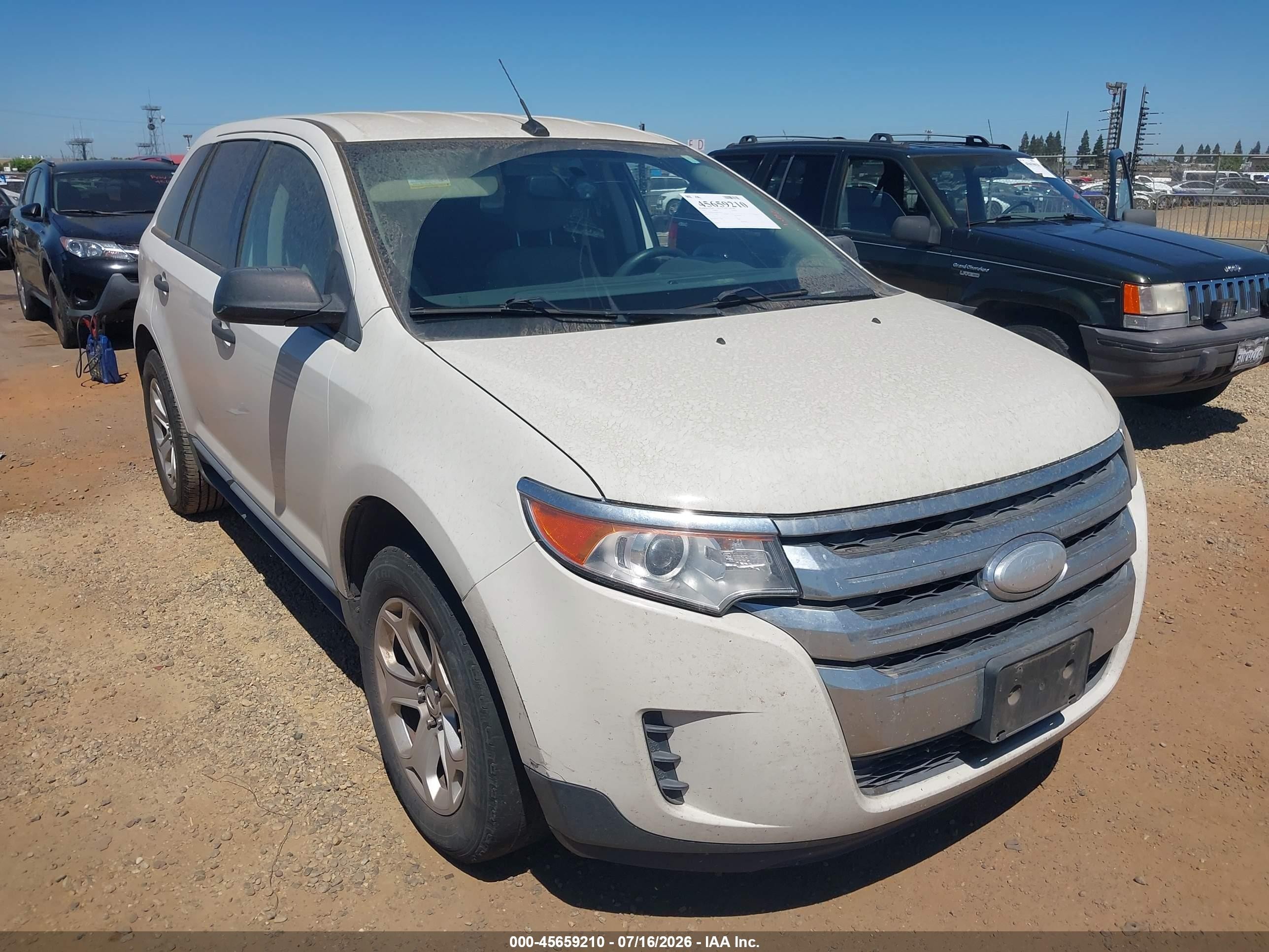 2013 Ford Edge Se White vin: 2FMDK3G93DBC95015