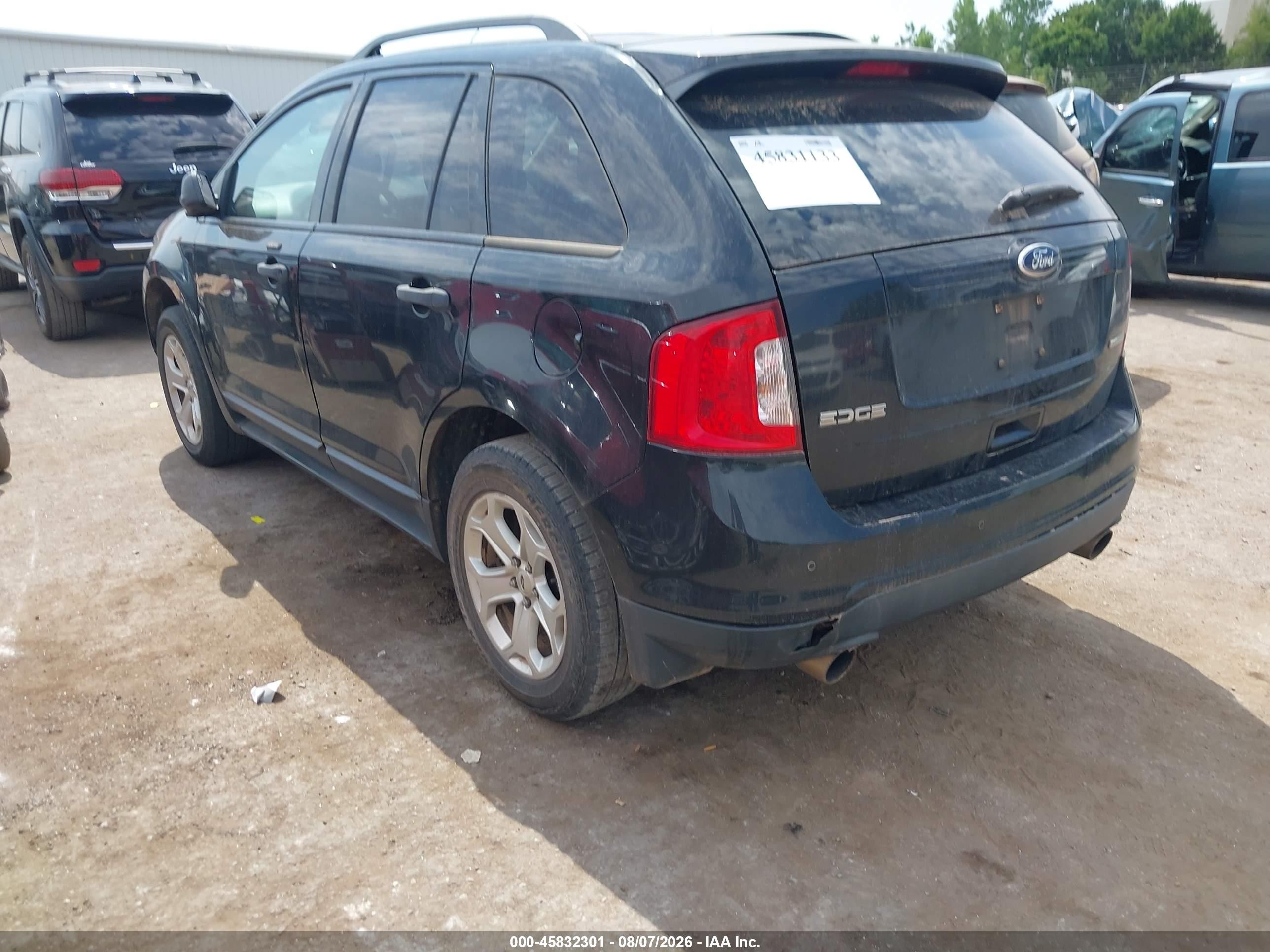 2013 Ford Edge Se Black vin: 2FMDK3G96DBB14361