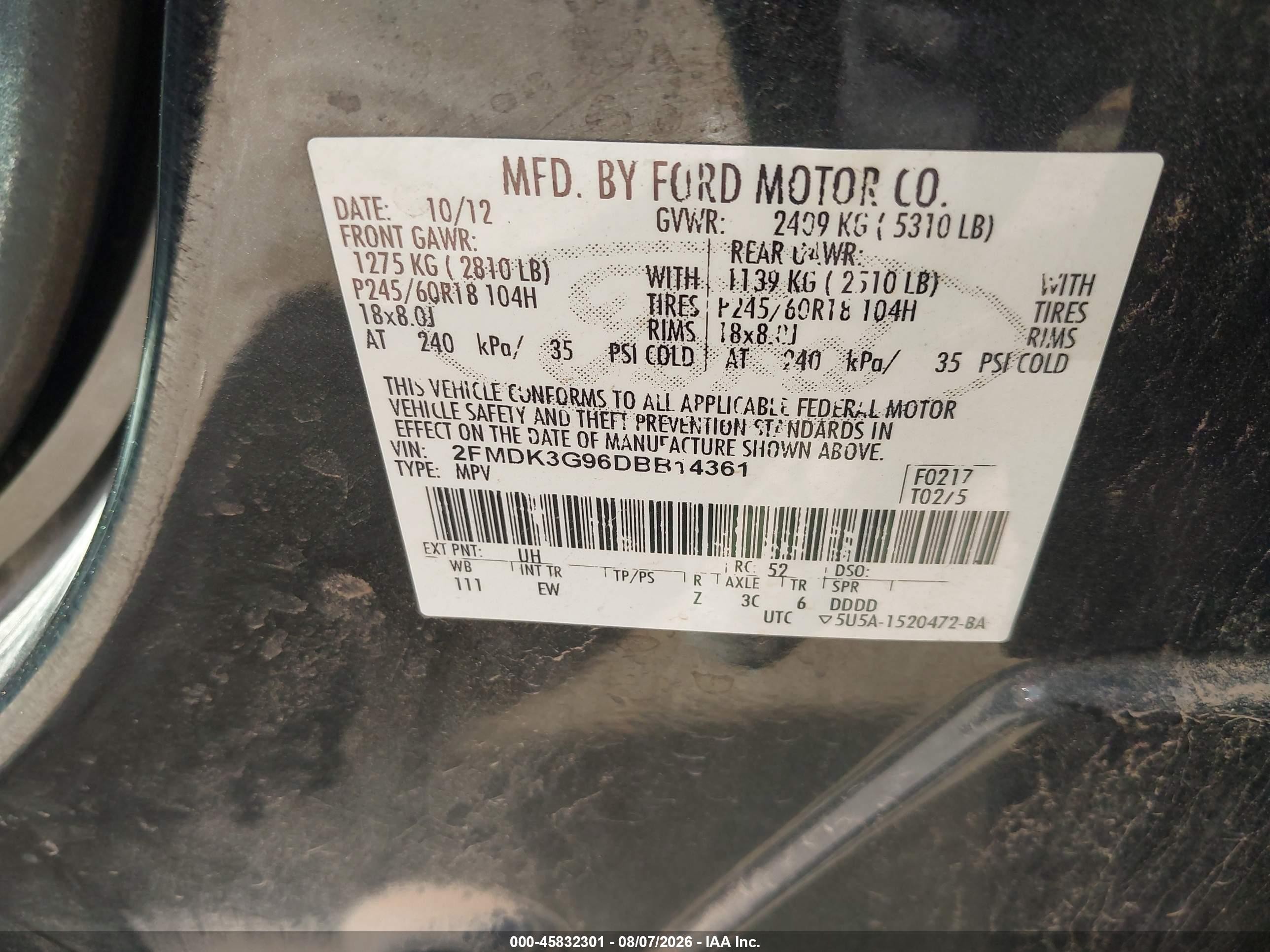 2013 Ford Edge Se Black vin: 2FMDK3G96DBB14361