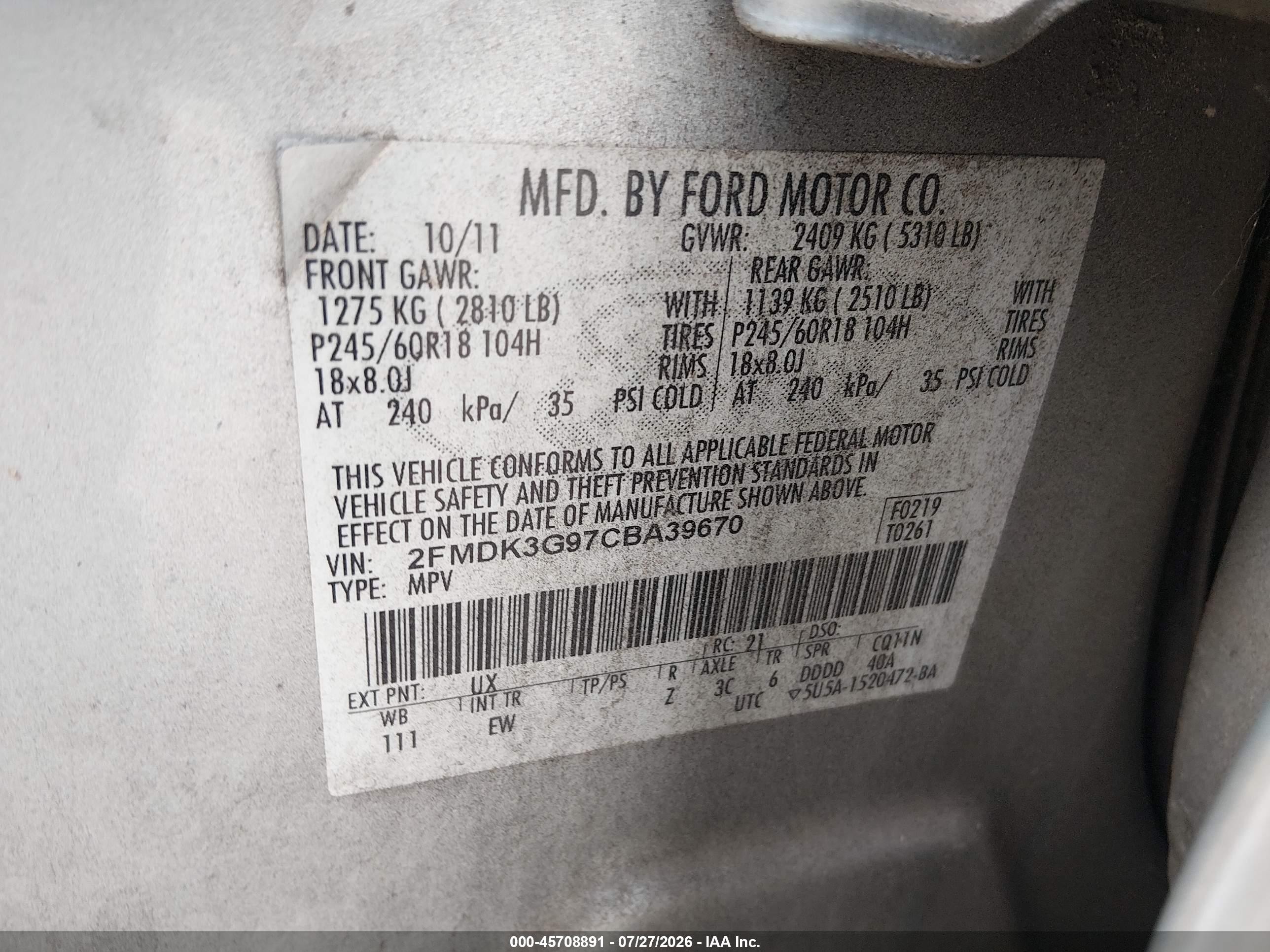 2012 Ford Edge Se Silver vin: 2FMDK3G97CBA39670