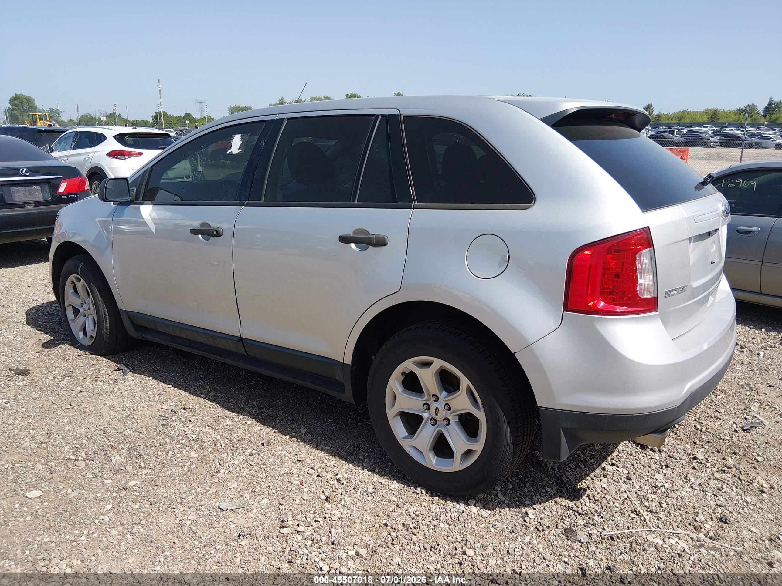 2013 Ford Edge Se Silver vin: 2FMDK3G98DBC30855