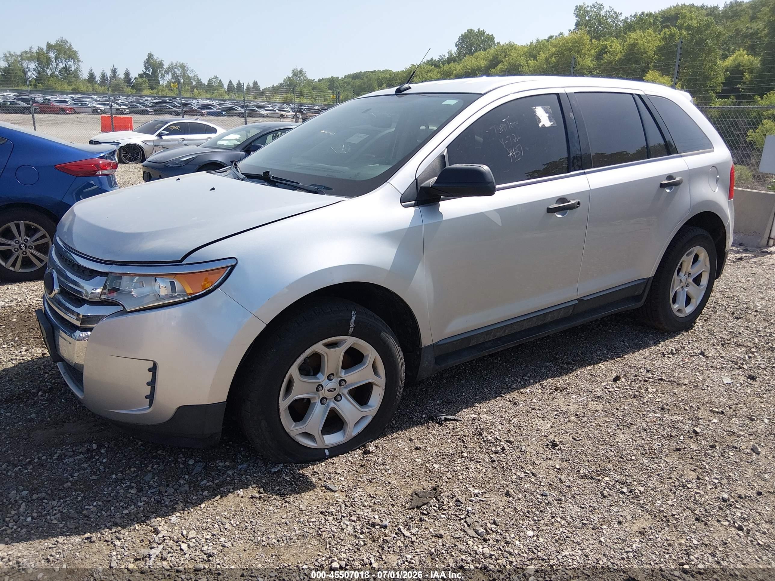 2013 Ford Edge Se Silver vin: 2FMDK3G98DBC30855