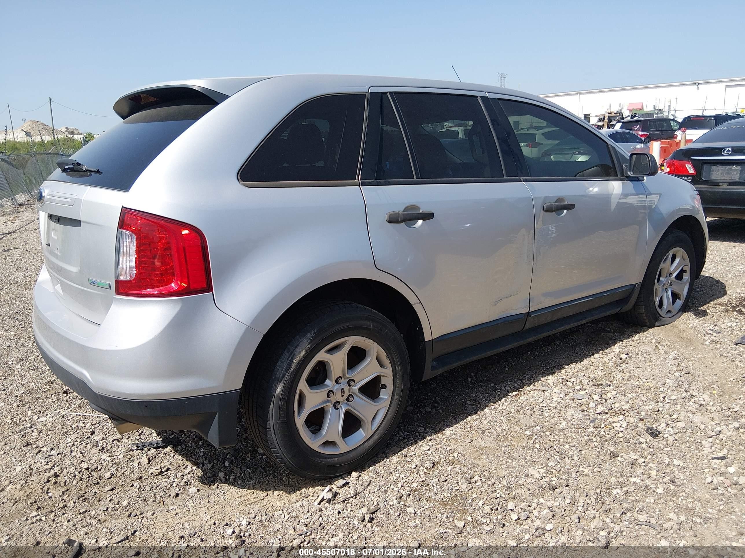 2013 Ford Edge Se Silver vin: 2FMDK3G98DBC30855