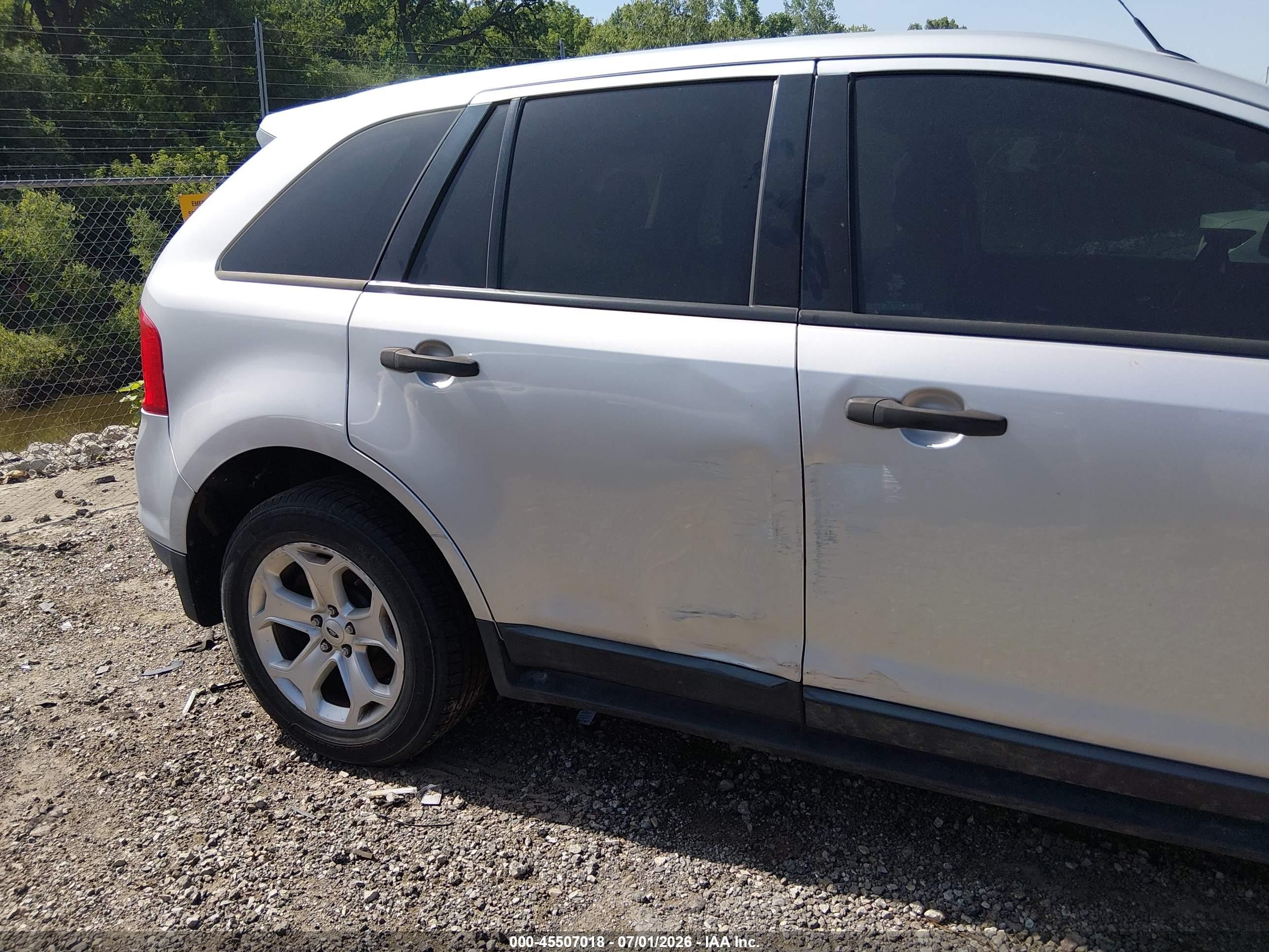 2013 Ford Edge Se Silver vin: 2FMDK3G98DBC30855
