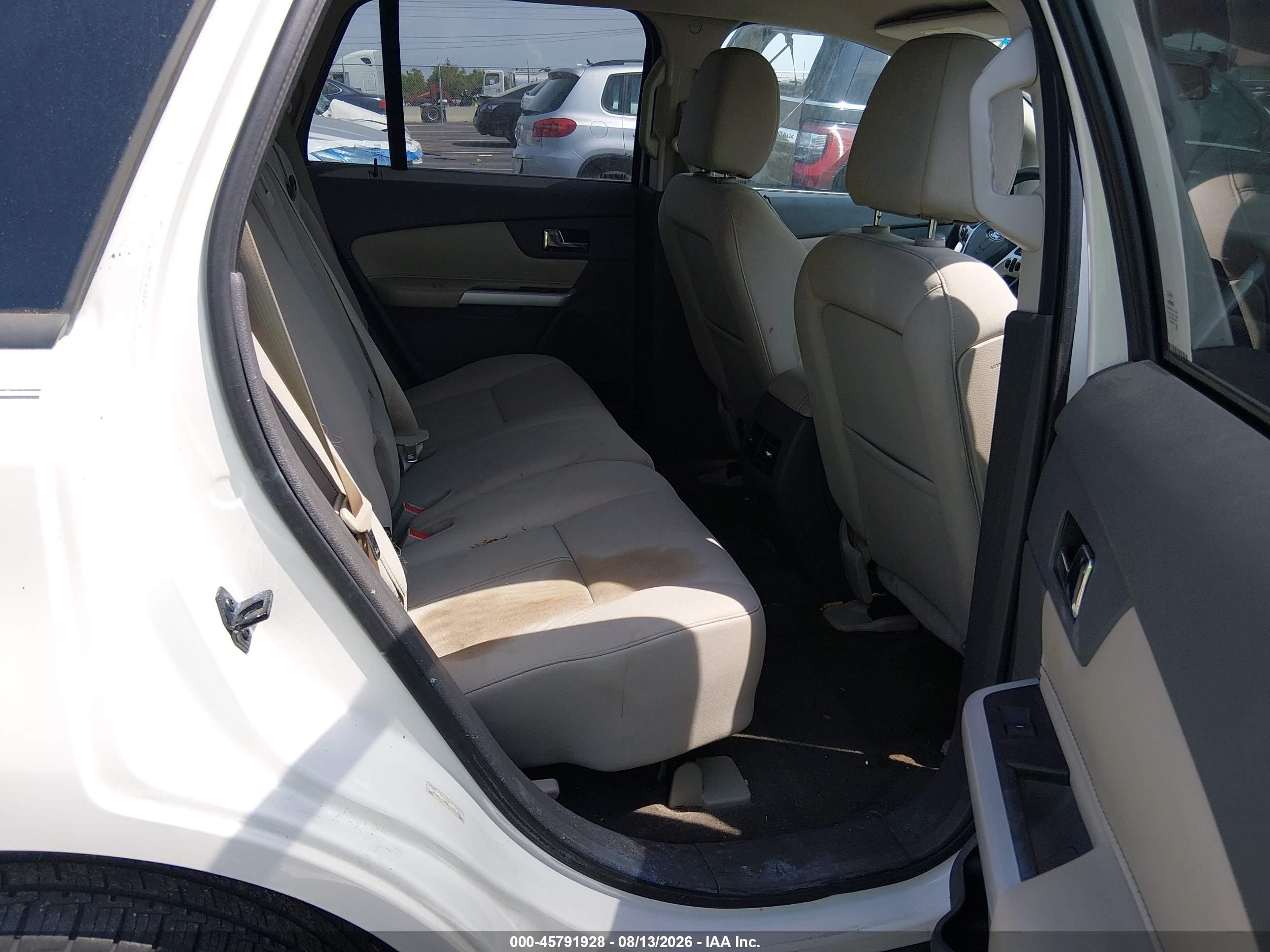 2013 Ford Edge Se White vin: 2FMDK3G98DBC64827