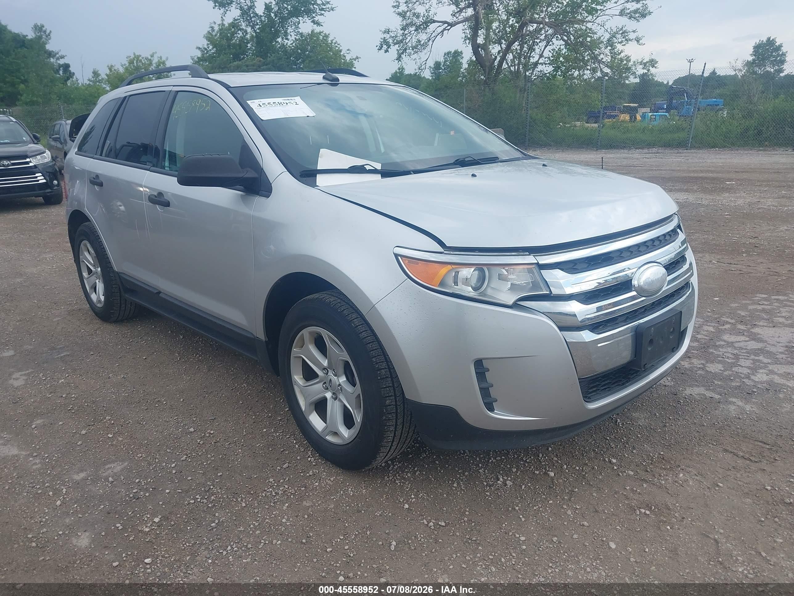 2013 Ford Edge Se Silver vin: 2FMDK3G99DBB52506