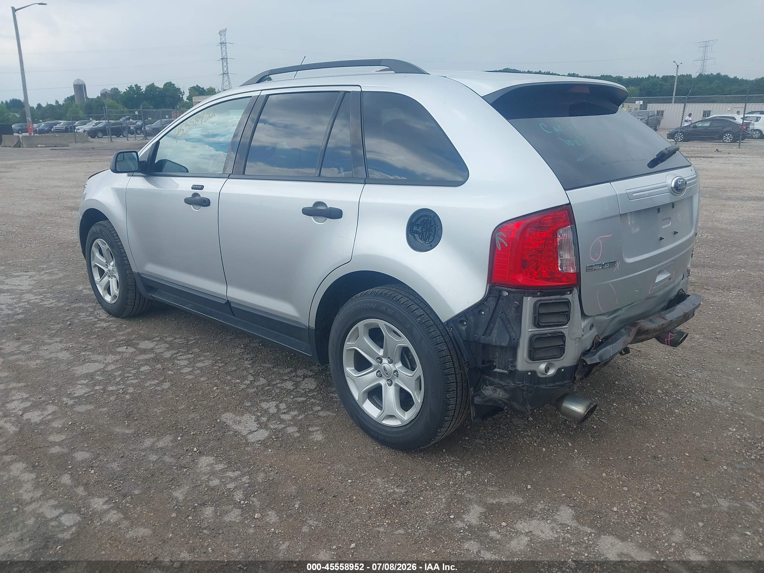 2013 Ford Edge Se Silver vin: 2FMDK3G99DBB52506