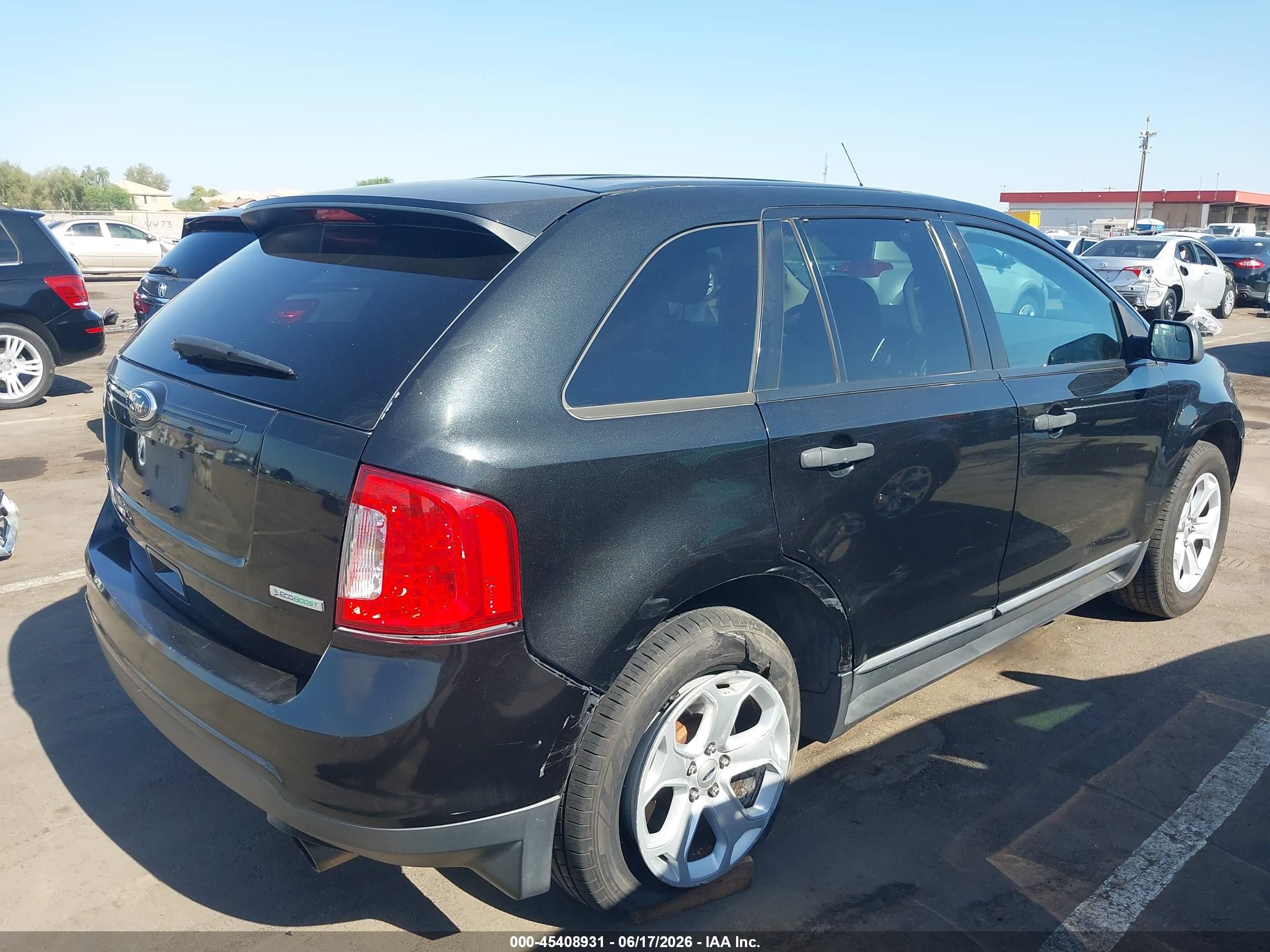 2013 Ford Edge Se Black vin: 2FMDK3G99DBC41296