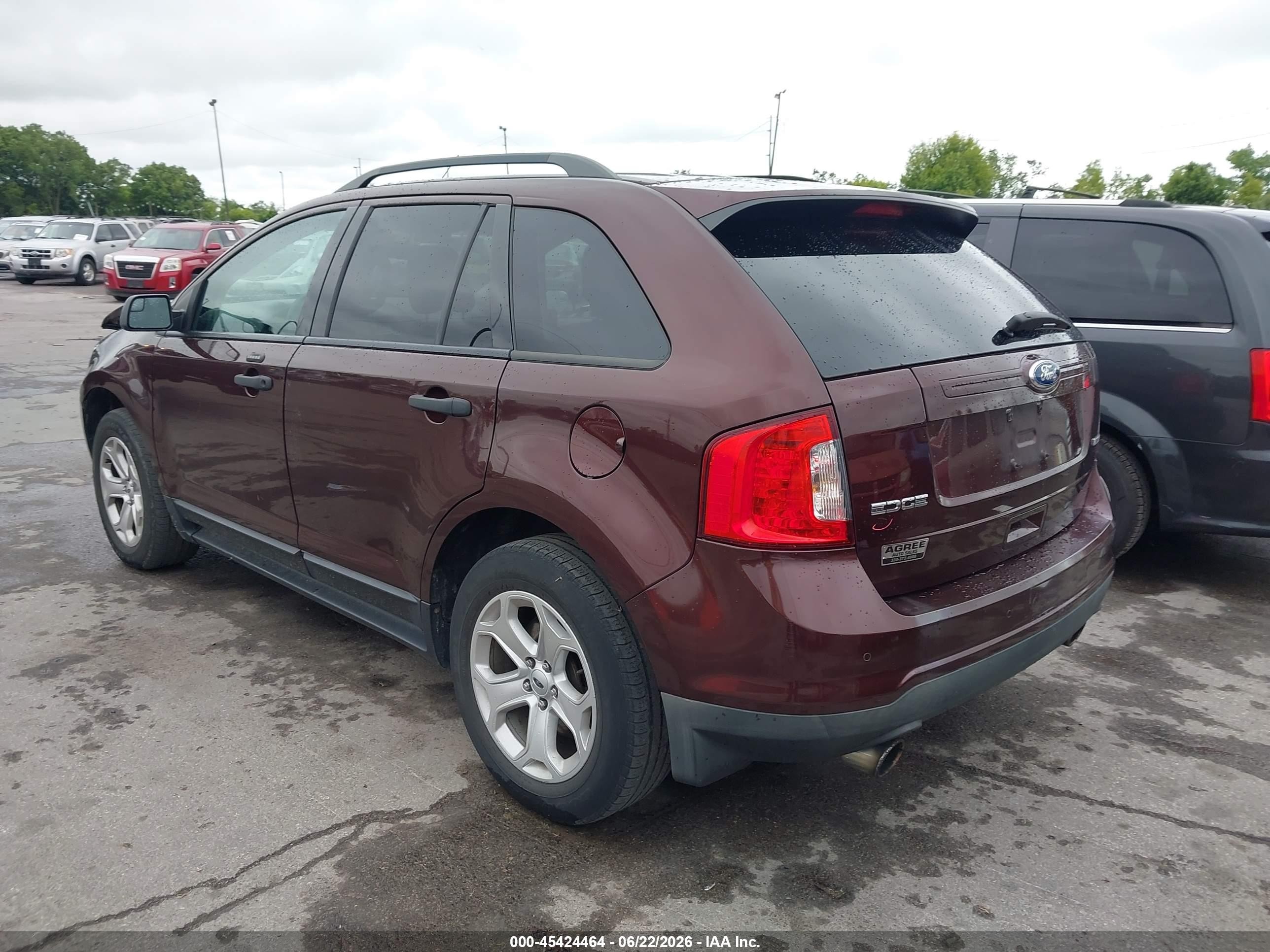 2012 Ford Edge Se Burgundy vin: 2FMDK3G9XCBA36651