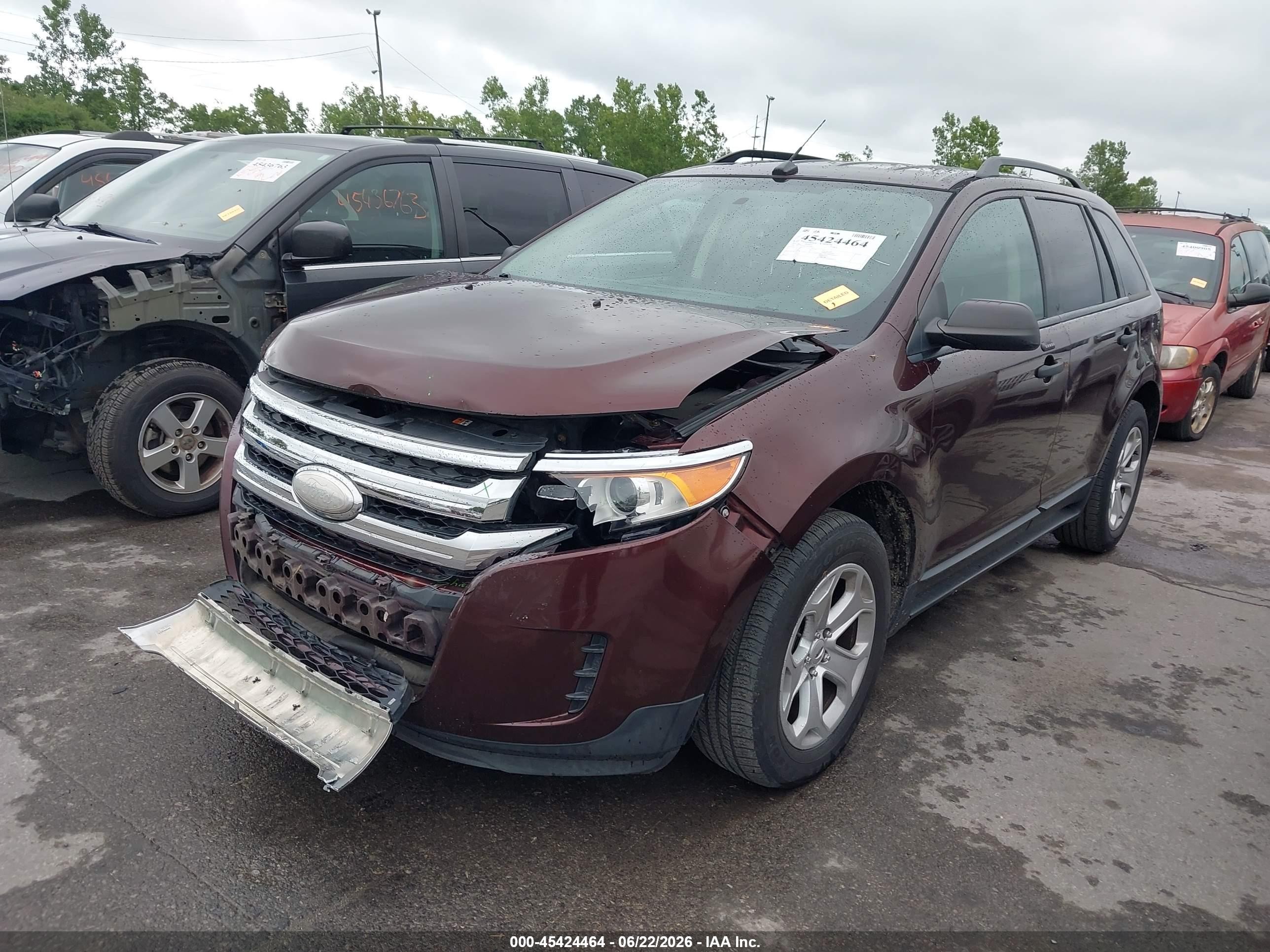 2012 Ford Edge Se Burgundy vin: 2FMDK3G9XCBA36651