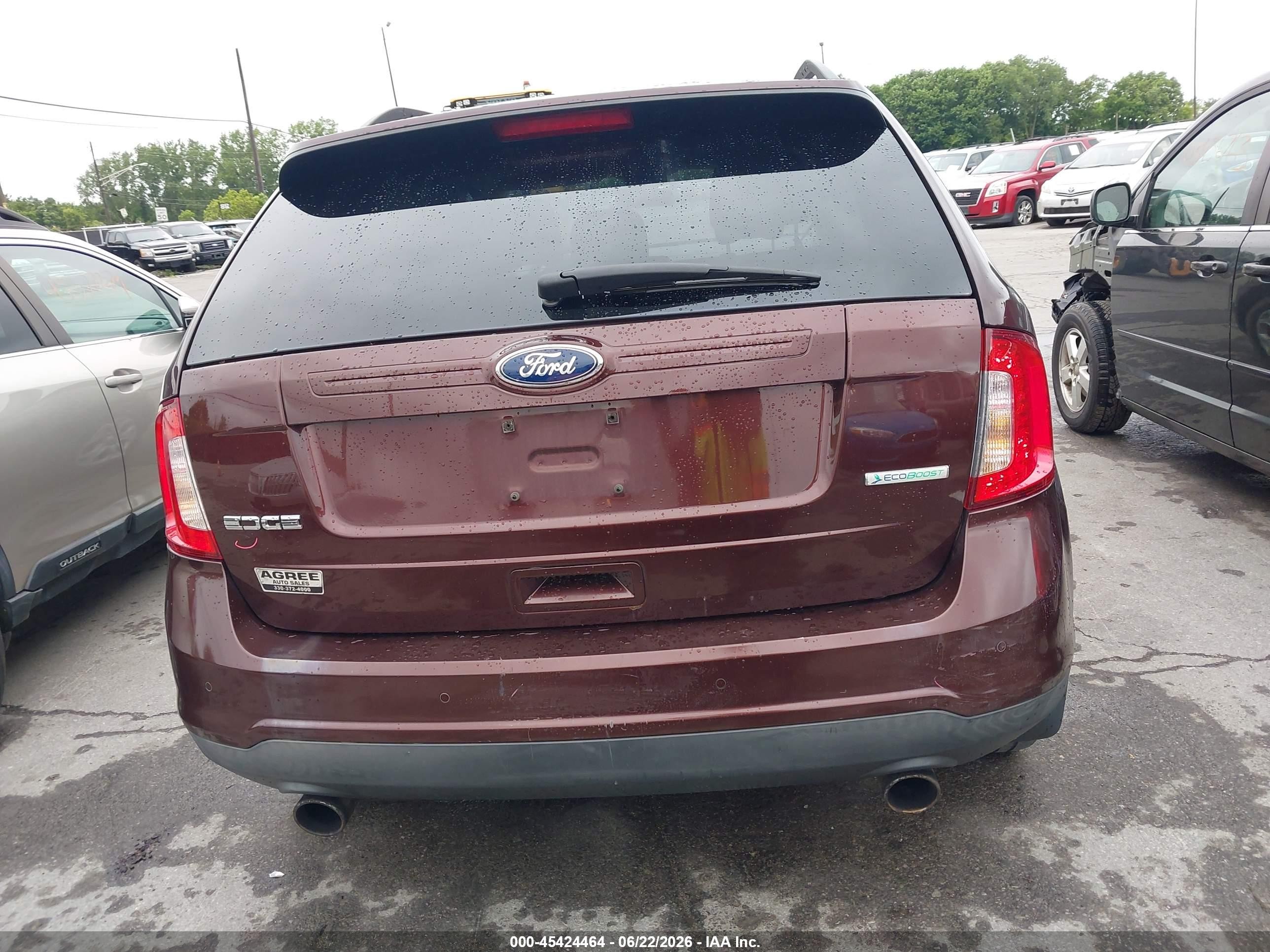 2012 Ford Edge Se Burgundy vin: 2FMDK3G9XCBA36651