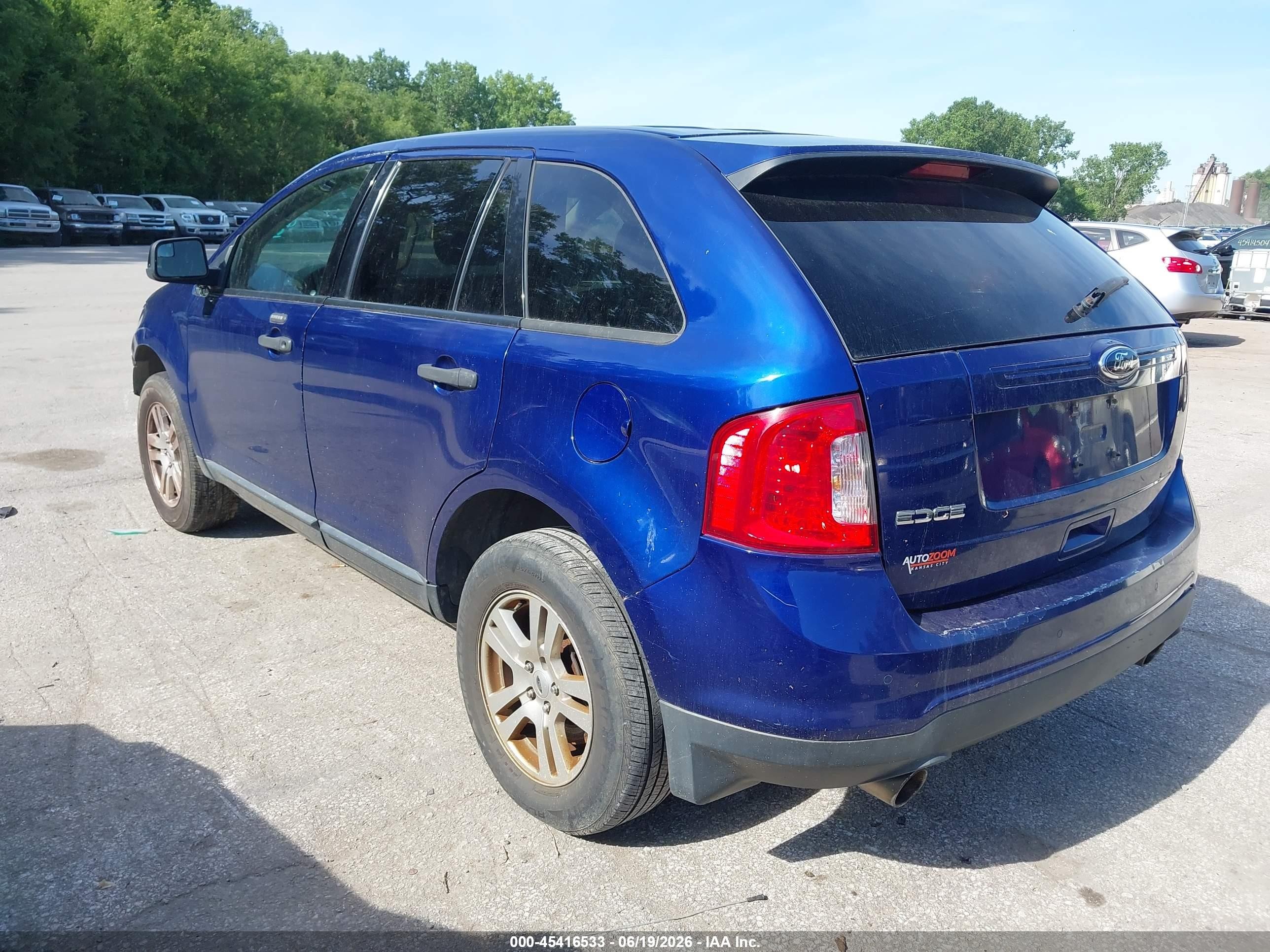 2013 Ford Edge Se Blue vin: 2FMDK3GC0DBA13120