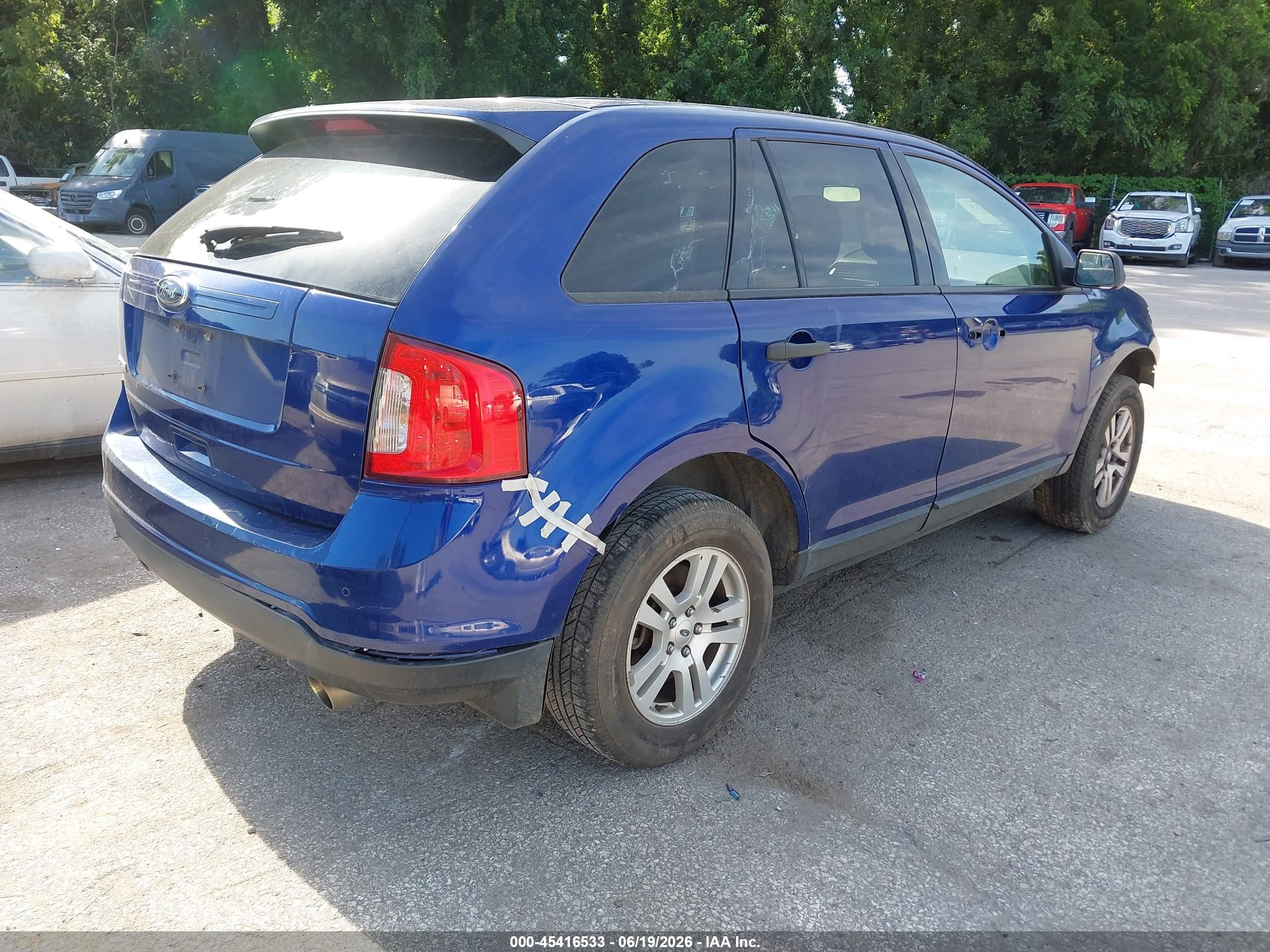 2013 Ford Edge Se Blue vin: 2FMDK3GC0DBA13120